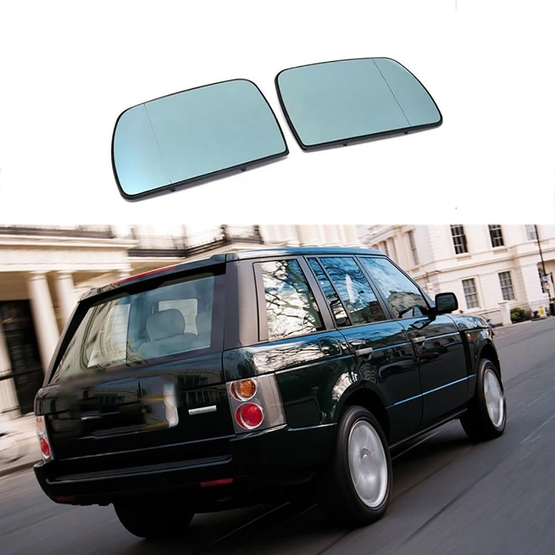 Austauschbarer Auto-Außenspiegel aus Beheizbarem Glas für Land Rover L322 2002-2006,beheizbarer Rückspiegel für Fahrer und Beifahrer Links/rechts,A-Left von YujieNB