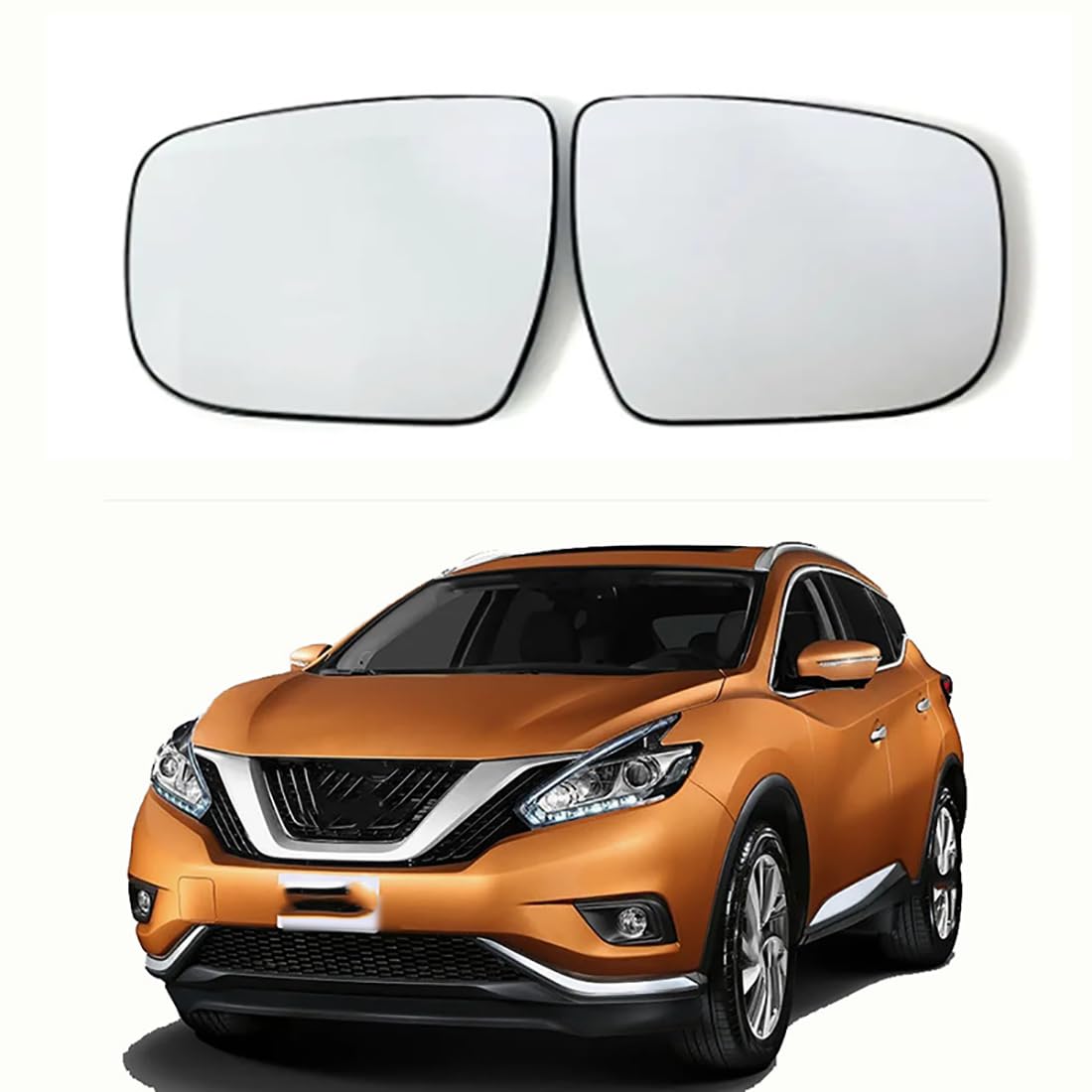 Austauschbarer Auto-Außenspiegel aus Beheizbarem Glas für NISSAN Rogue Murano Pathfinder 2014-2023,beheizbarer Rückspiegel für Fahrer und Beifahrer Links/rechts,B-Right von YujieNB