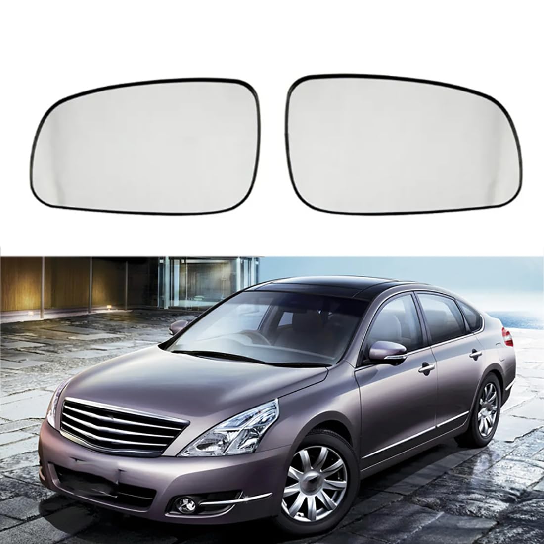 Austauschbarer Auto-Außenspiegel aus Beheizbarem Glas für Nissan Teana Maxima Cefiro Sentra J32 2008-2013,beheizbarer Rückspiegel für Fahrer und Beifahrer Links/rechts,C-right and left von YujieNB