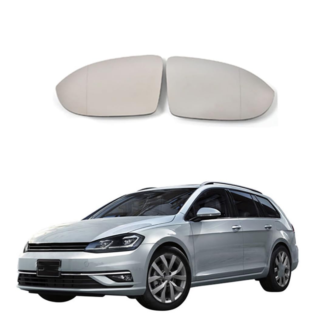 Austauschbarer Auto-Außenspiegel aus Beheizbarem Glas für VW GOLF VIII 8 ID 3 2020,beheizbarer Rückspiegel für Fahrer und Beifahrer Links/rechts,A-Left von YujieNB
