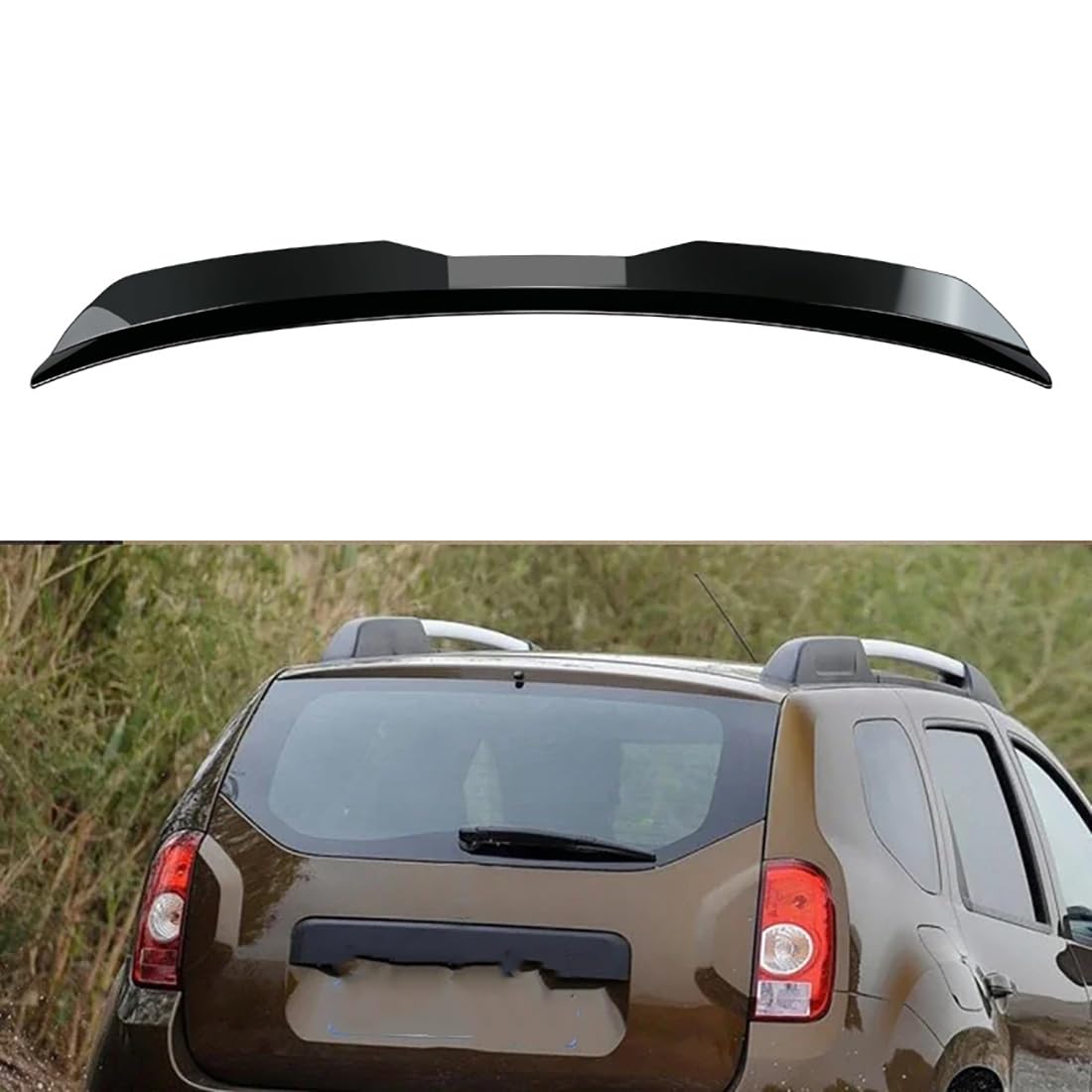 Auto-Heckfenster-Dachspoiler für Dacia Duster 2011-2014,Heckklappenspoiler,ABS-Material,Autoteile von YujieNB