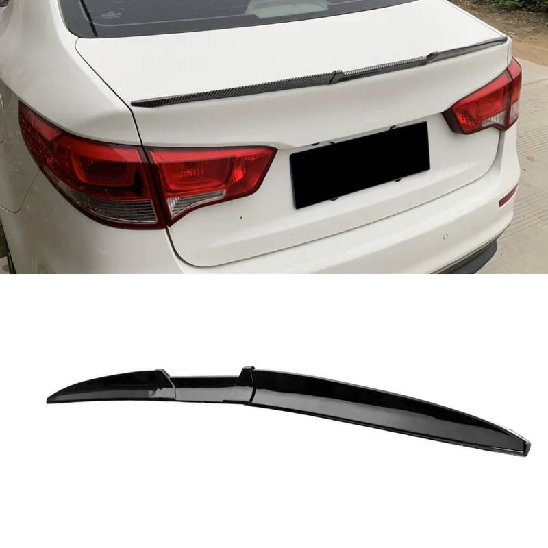 Heckspoiler für Den Kofferraum des Autos für Audi A6 2006-2010,Heckklappenspoiler,Dachspoiler,PVC,Verstellbarer Spoiler,A-Bright Black von YujieNB