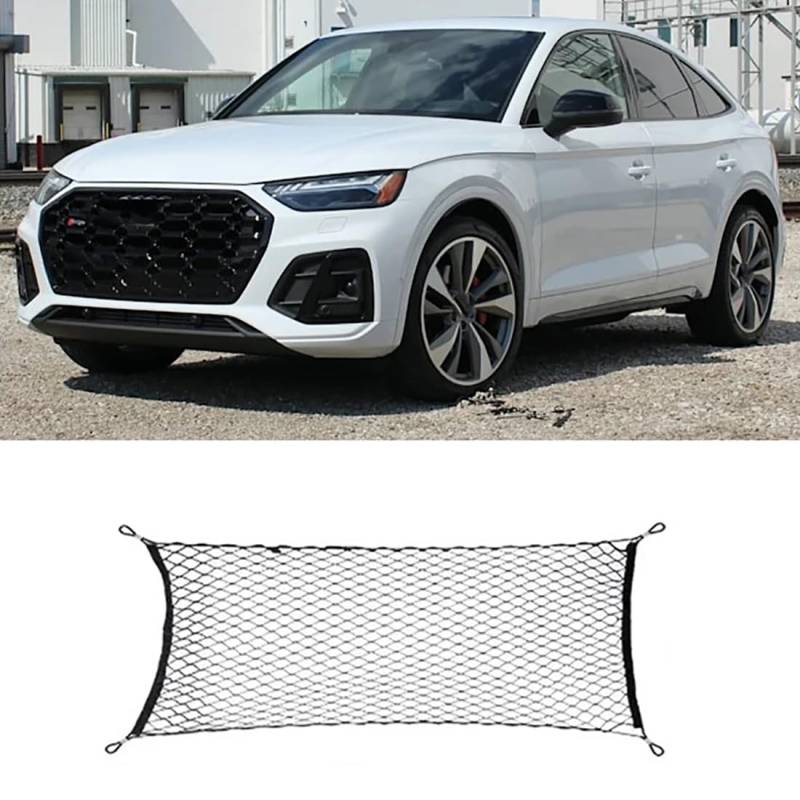 Nylon-Kofferraumnetz für Audi Q5 MK2 80A 2018-2023,Gepäcknetz,elastisches Organizer-Netz,B von YujieNB