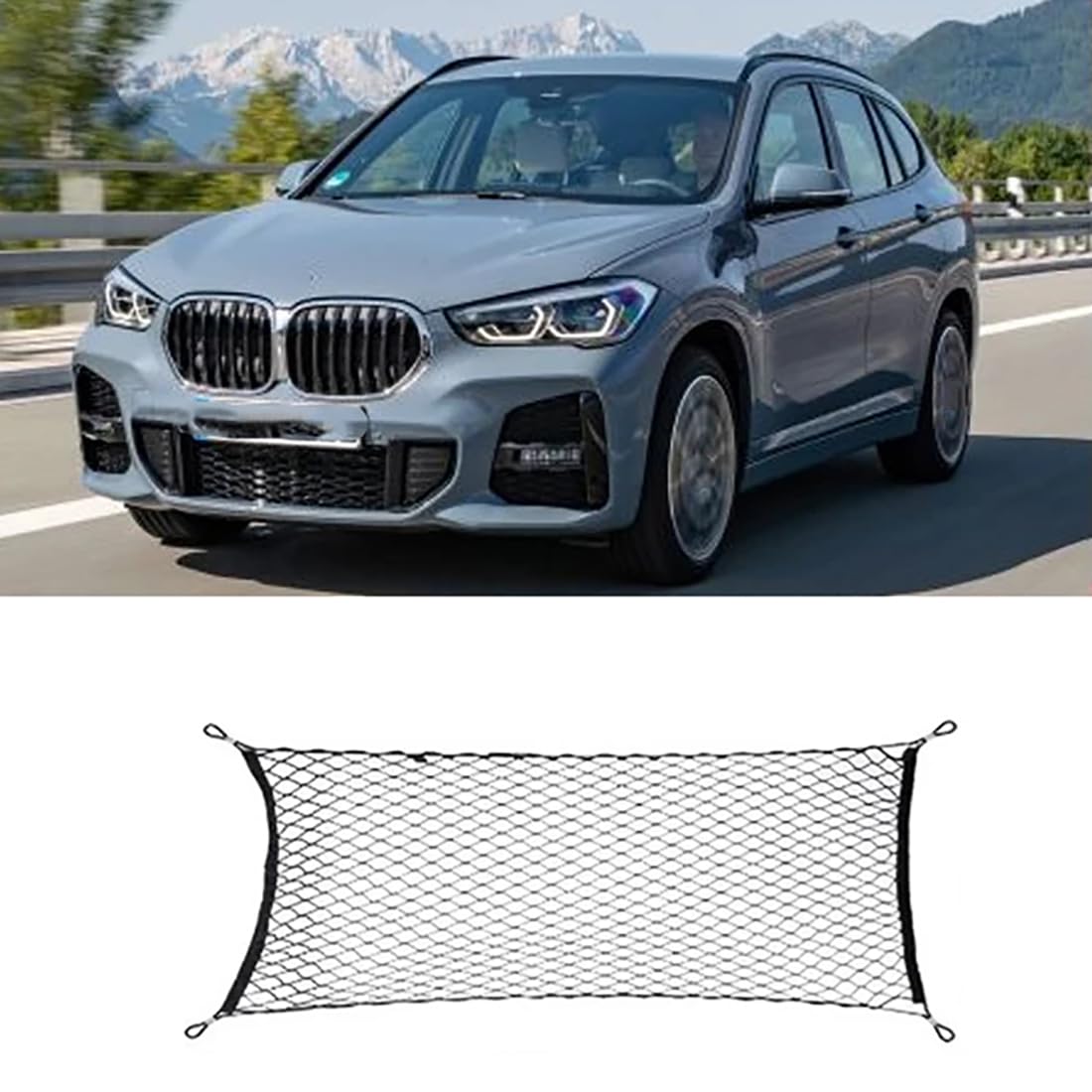 Nylon-Kofferraumnetz für BMW X1 F48 2016-2022,Gepäcknetz,elastisches Organizer-Netz,B von YujieNB