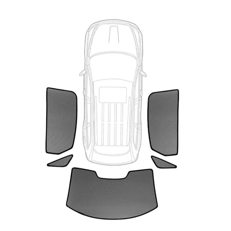 Sonnenschutz für Autofenster Vorne und Hinten für VW Tiguan Allspace 2016-2023,4 Seitenfenster/Heckklappe,individueller Magnetischer Sonnenschutz,Rear 5pcs von YujieNB