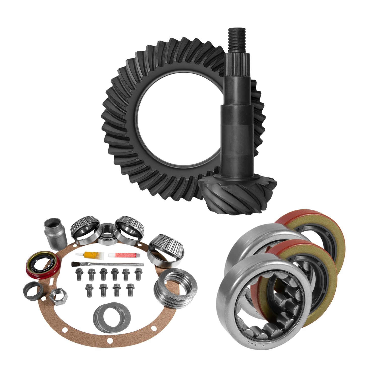 20,8 cm GM 3,73 Hinterring und Ritzel, Montagesatz, 5,7 cm OD Achslager und Dichtungen von Yukon Gear & Axle