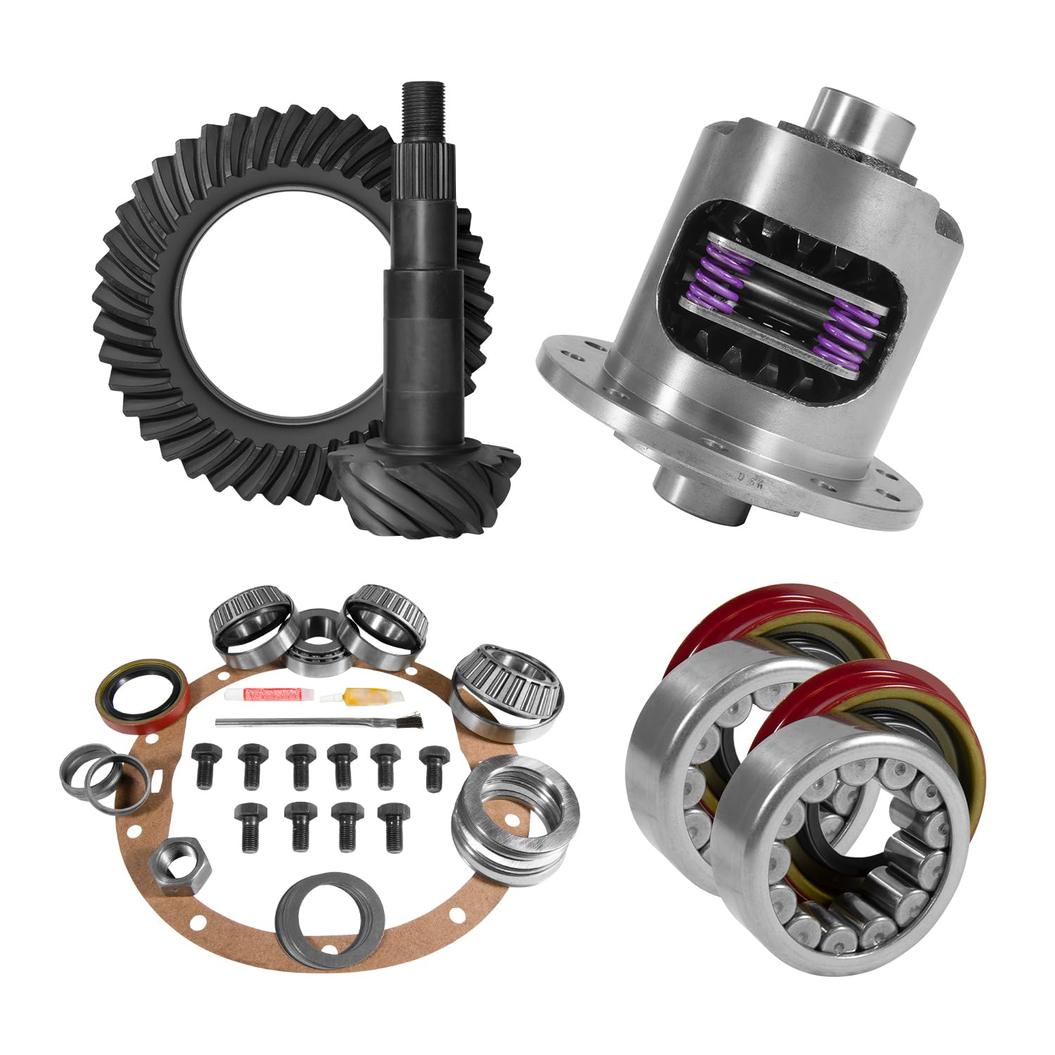 21,6 cm GM 3,42 hinterer Ring und Ritzel, Montagesatz, 30spl Posi, Achslager und Dichtungen von Yukon Gear & Axle