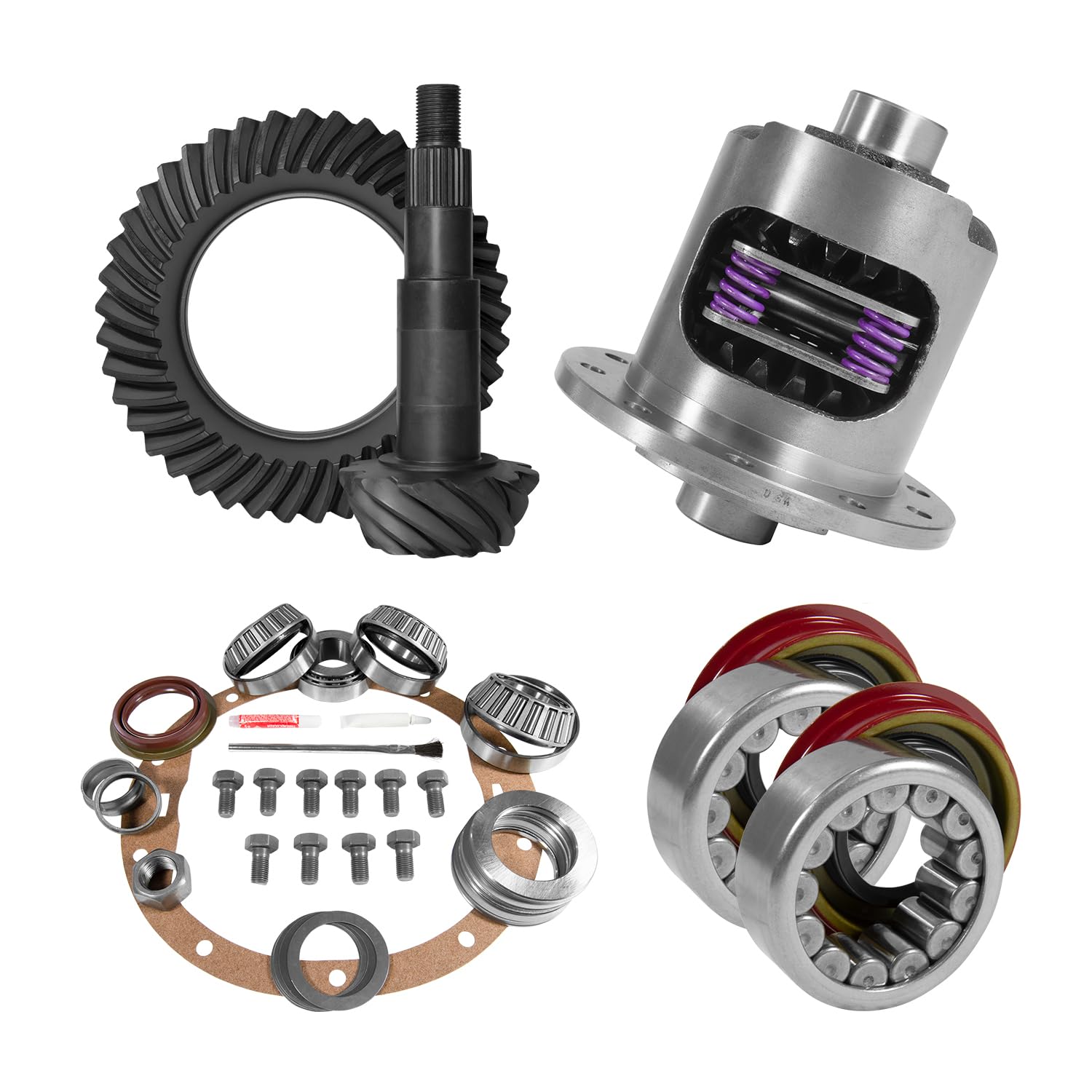 21,8 cm GM 3,42 hinterer Ring und Ritzel, Montagesatz, 30spl Posi, Achslager und Dichtungen von Yukon Gear & Axle