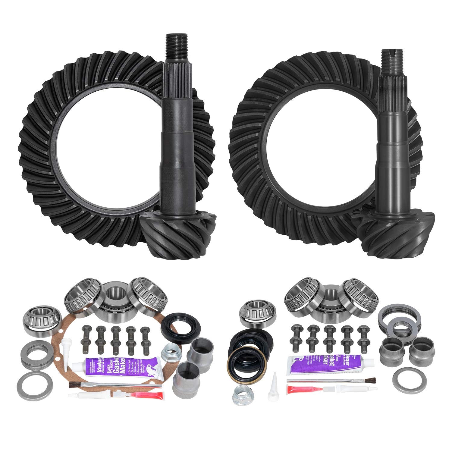 Ring- und Ritzelgetriebe-Set vorne und hinten mit Einbausätzen für Toyota 8 Zoll/8IFS Differential (A/T ohne E-Locker) 5,29 von Yukon Gear & Axle