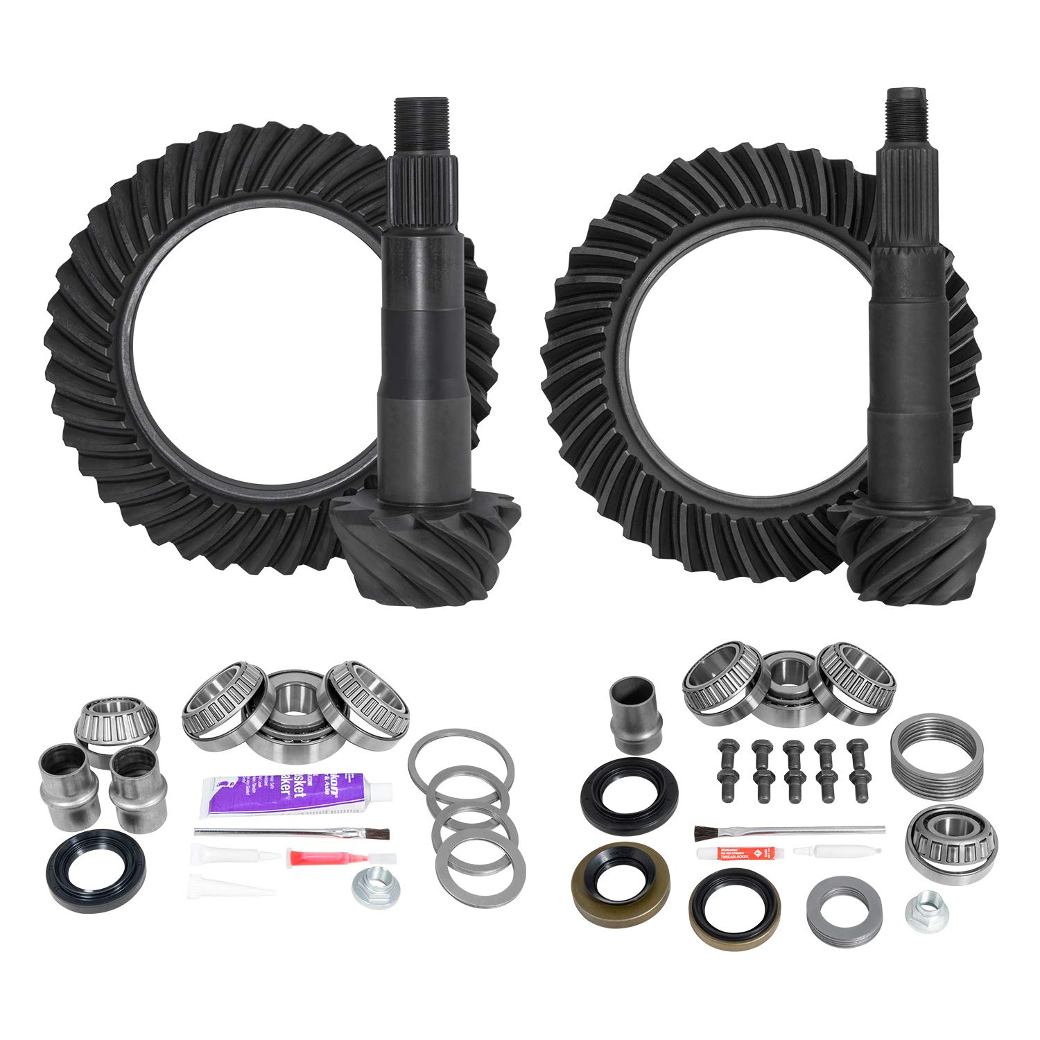 Yukon YGKT001-456 Ring-/Ritzelgetriebeset, Paket vorne/hinten mit Toyota 8.4/7.5 R Installationssets von Yukon Gear & Axle