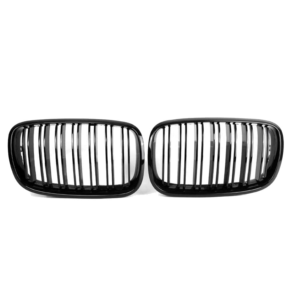 Yunnaty 2 StüCke GläNzend Schwarz Auto Vorder Nierengrill Grill FüR- X5 E70 2007-2013 X6 E71 2008-2014 von Yunnaty