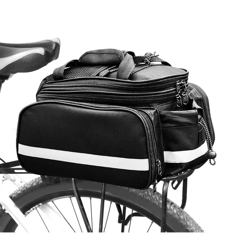 Yuragim Gepäckträgertasche Fahrrad, Wasserdicht Fahrradtasche Gepäckträger, Mountainbike Tasche Fahrrad Gepäckträger Rücksitztasche Satteltaschen mit Tragegriff und Schultergurt, Fahrrad Zubehör von Yuragim