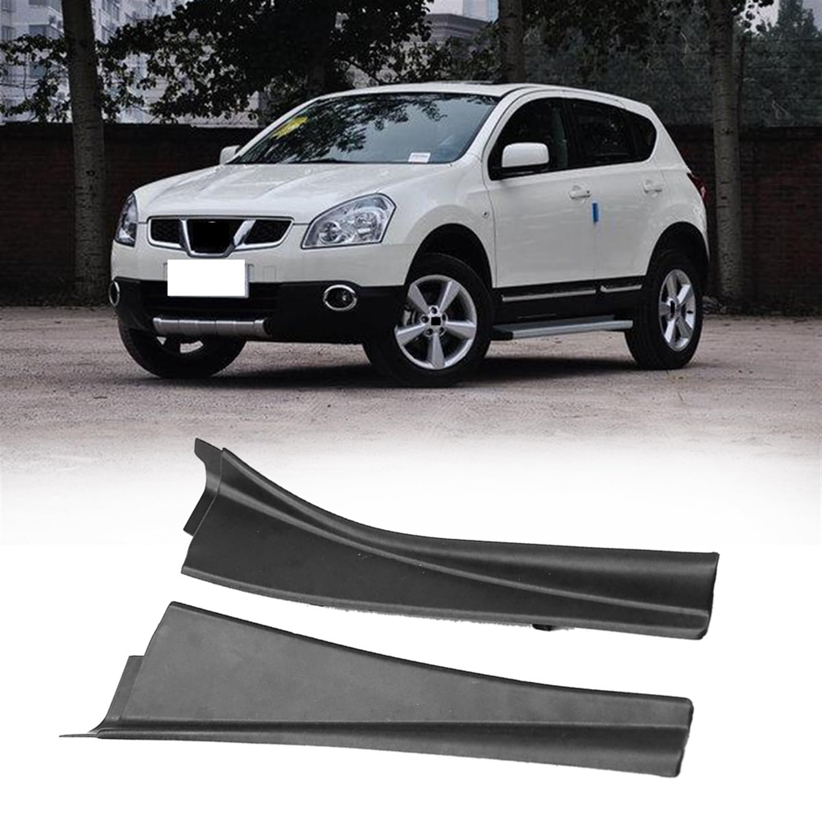 Abdeckplatte für Scheibenwischer for Nissan, for Qashqai J10 2008-2015, Auto Frontscheibenwischer Seitenverkleidung Abdeckung Wasserabweiser Gugelplatte Links Rechts von Yurefax