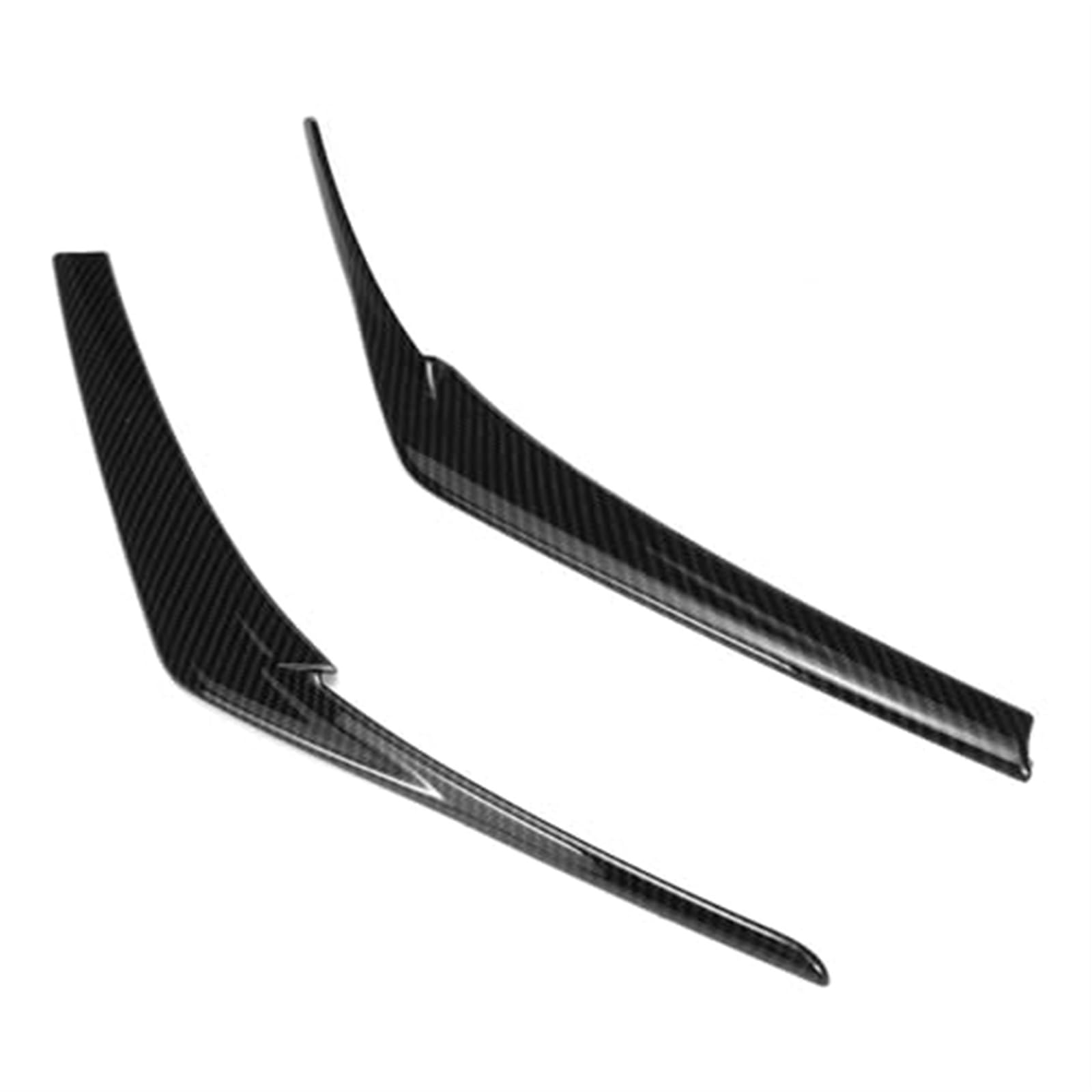 Auto-Frontlippenspoiler, Yurefax 1 Paar Frontscheinwerfer-Augenlid-Augenbrauen-Abdeckung Augenlider-Aufkleber-Ordnung, for Camry LE XLE SE XSE 2018–2022, Autozubehör, Frontspoiler(BLACK Carbon Fiber L von Yurefax