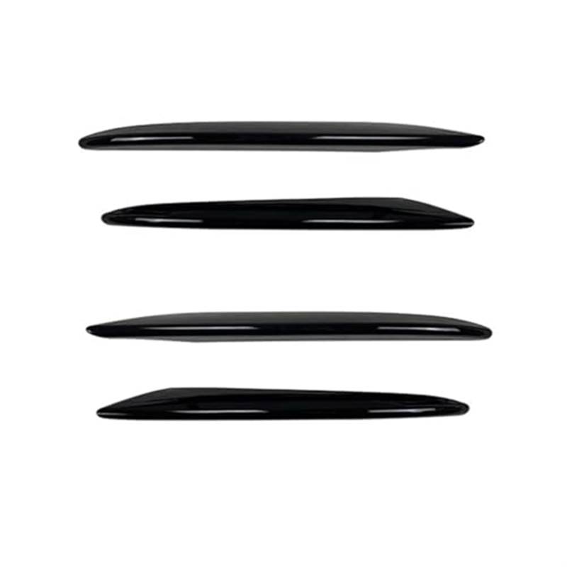 Auto-Frontlippenspoiler, Yurefax Frontstoßstangen-Lippensplitter, Nebelscheinwerfer-Kühlergrill-Abdeckung, Zierleiste, for, Zubehör E-Klasse W213 E200 E260 E300 2016–2020 Frontspoiler(BLACK Glossy Bl von Yurefax