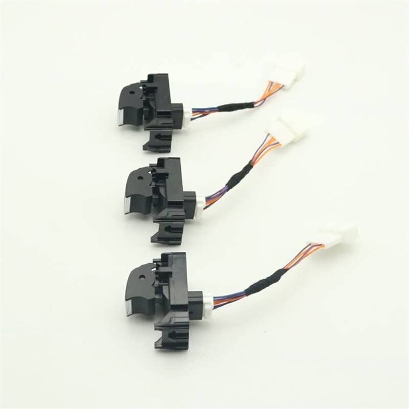 Eisblaue Hintergrundbeleuchtung, Fensterheberschalter, linker Fahrer, for RAV4, RAV 4 CHR 2019 2020 Light Schalterknopf für Fensterheber(3pc Single Switch) von Yurefax