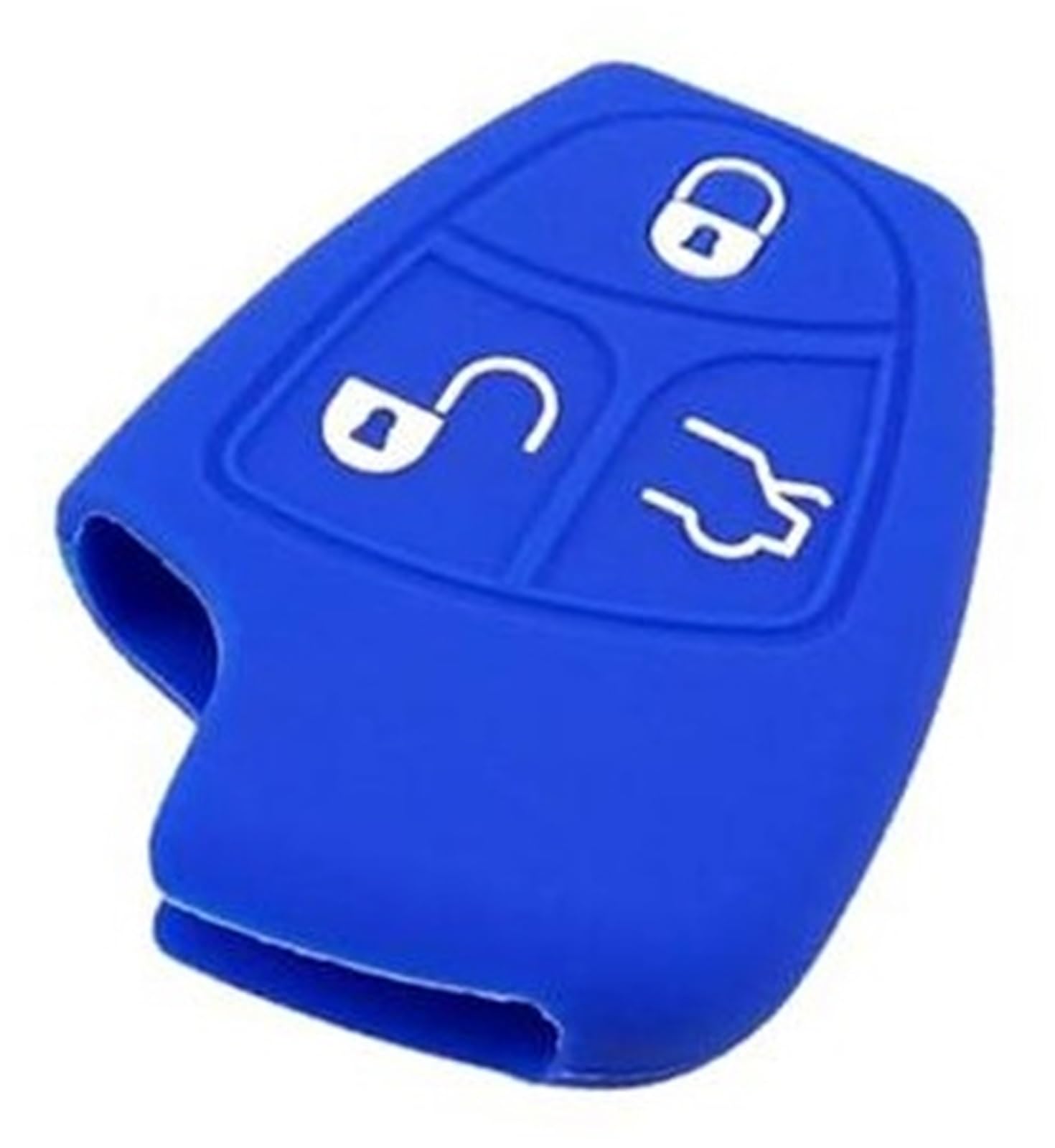 Schlüsselanhängertasche, Yurefax 3-Tasten-Autoschlüsselanhänger, for, for, CLS Sl CES Klasse Amg Silikonkautschukabdeckung Fernbedienung, for Smart(Black Blue) von Yurefax