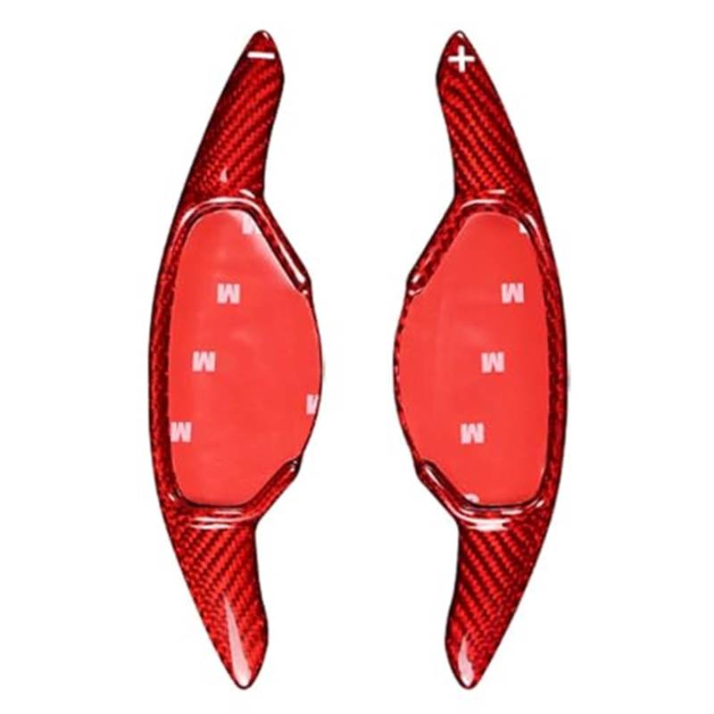 Yurefax 1 Paar Carbon Fiber Auto Lenkrad Schaltwippen Verlängerung, for Nissan, for Teana, for Altima 2019 2020 Auto Innenausstattung Lenkradschaltpaddel(Red) von Yurefax