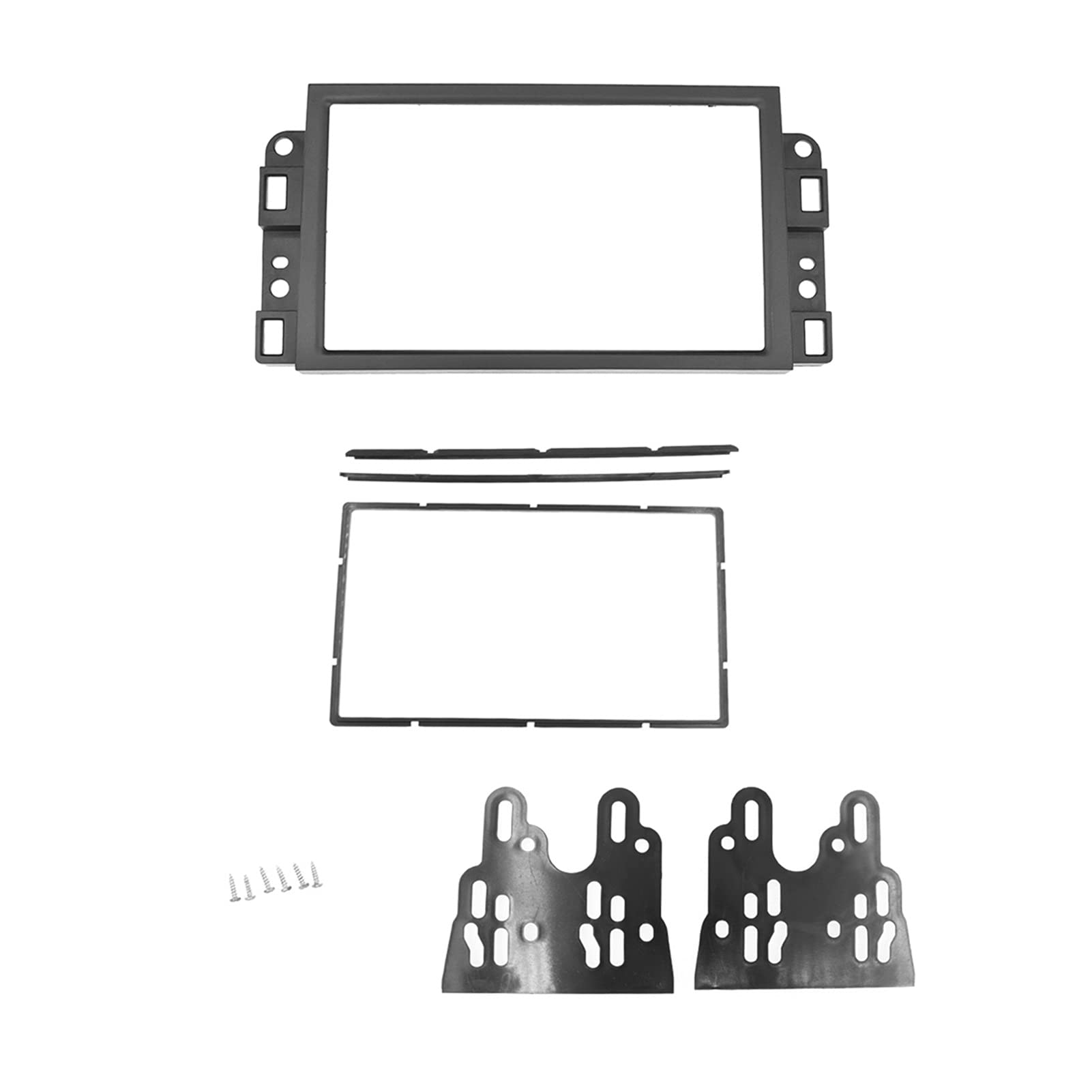 Yurefax 2-DIN-Autoradio-Rahmen, Stereo-Armaturenbrett-Einbauverkleidung, for Chevrolet, Lova Captiva Gentra Aveo Epica 2006–2011 Autoradio-Rahmen von Yurefax