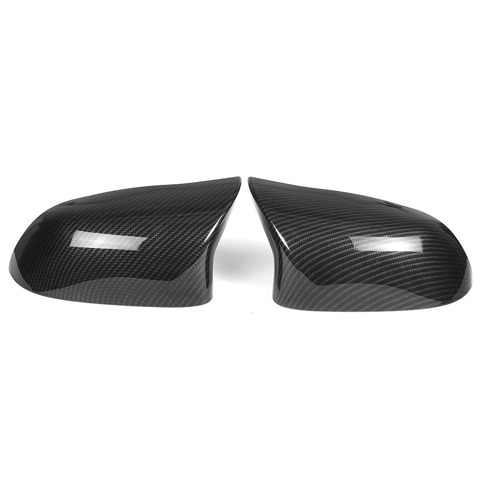 Yurefax 2 Stück Schwarze Rückspiegel-Abdeckkappen in Karbonfaser-Optik for seitliche Rückspiegelkappen, for BMW, X5 F15 X6 F16 2014-2018 Außenspiegelabdeckungen(Carbon Fiber Look) von Yurefax