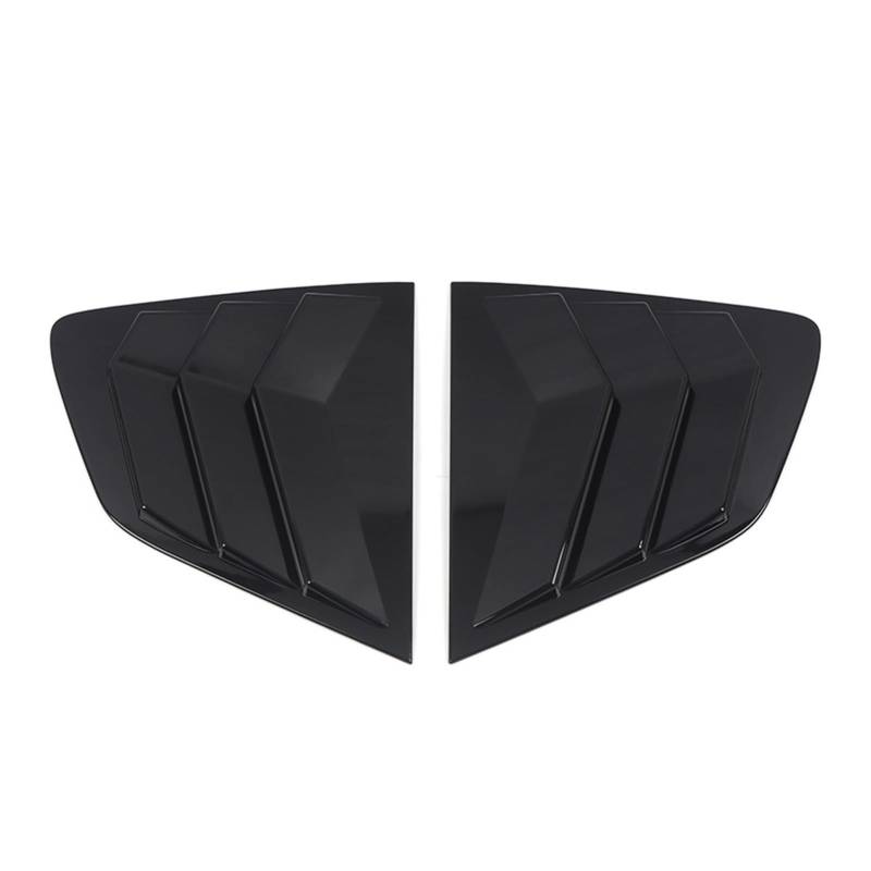 Yurefax 2PCS Auto Hinten Seite Fenster Lamellen Fensterläden Jalousien Abdeckung Trim, for Nissan, for Rogue, for X-Trail, for T32 2014-2020 Auto Zubehör ABS Seitenschlitze Auto(Black) von Yurefax