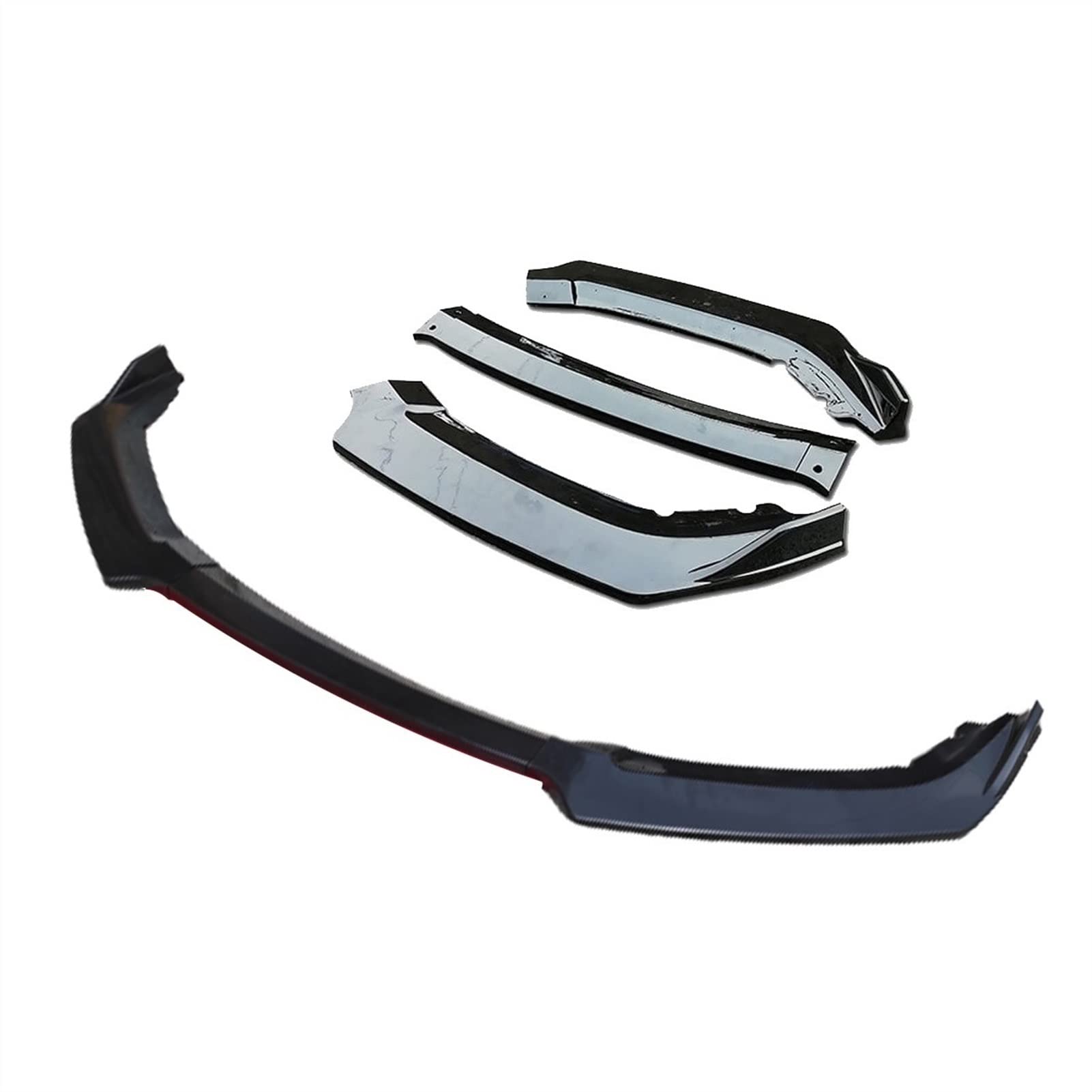 Yurefax 3 Stück Auto Frontstoßstange Lippensplitter Diffusor Lippenkörper Kit Spoiler Stoßstangen, for VW, for Golf 7 7.5 2010–2019, Schwarz Frontspoilerlippe für Autos(3pcs) von Yurefax