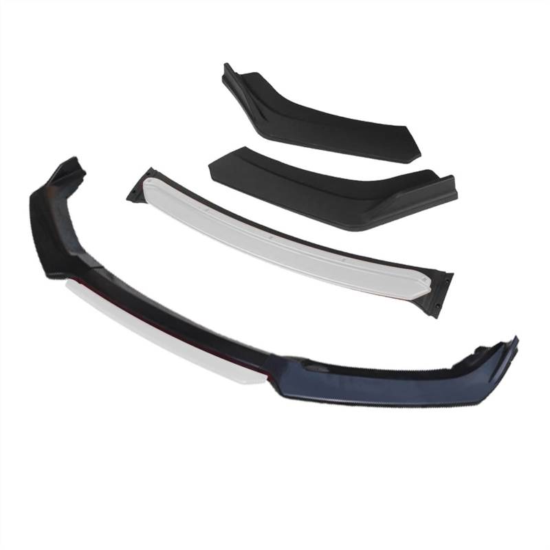 Yurefax 3 Stück Autozubehör Frontstoßstange Lippensplitter Diffusor Lip Body Kit Spoiler Stoßstangen, for Toyota, for Corolla, 2009 2014, Schwarz Frontspoilerlippe für Autos(4pcs+White) von Yurefax