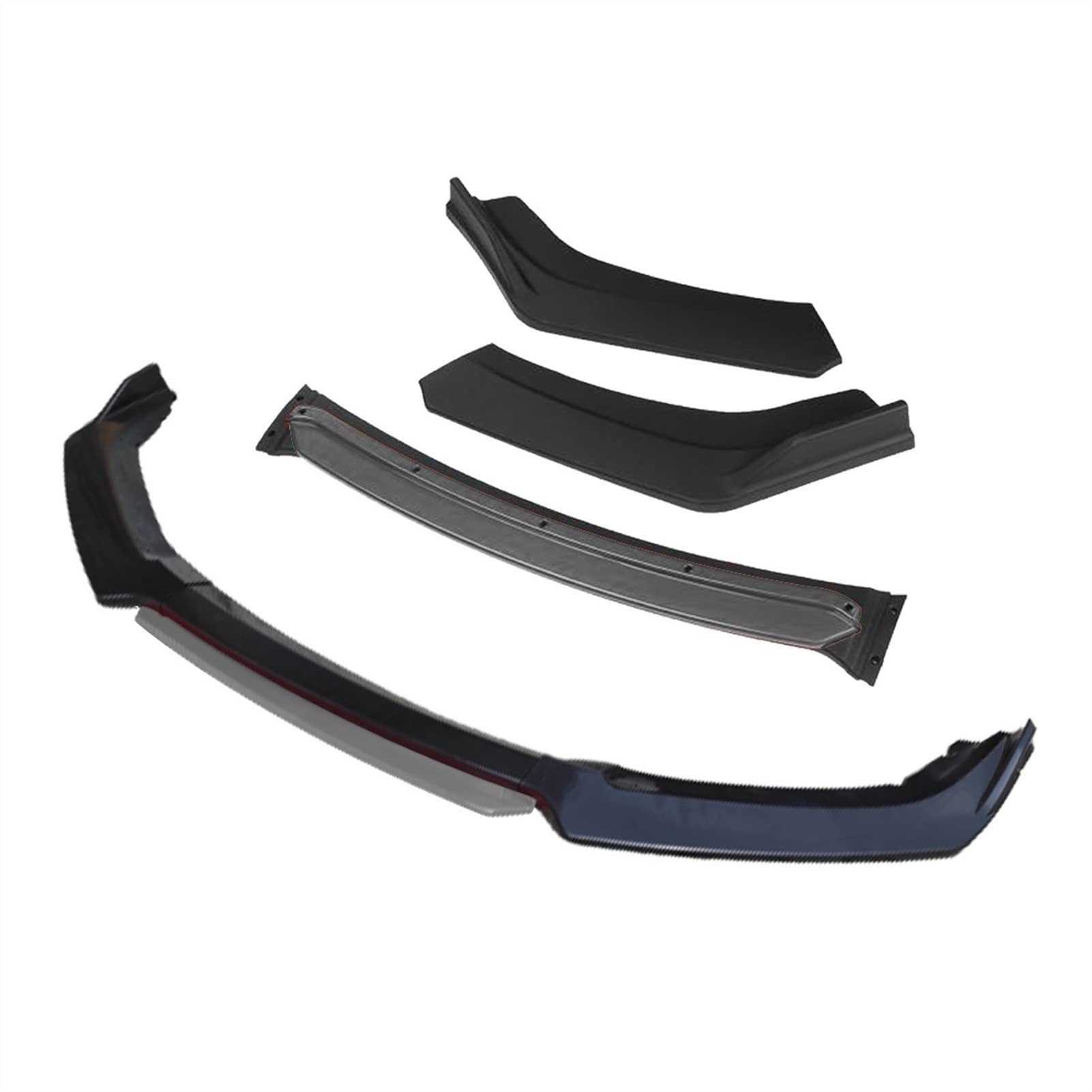 Yurefax 3-teiliges Auto-Frontstoßstangen-Lippensplitter-Diffusor-Lippenkörper-Kit, Spoiler-Stoßstangen, for Opel, for Vauxhall, Astra K 2016–2019, Schwarz Frontspoilerlippe für Autos(4pcs+Grey) von Yurefax