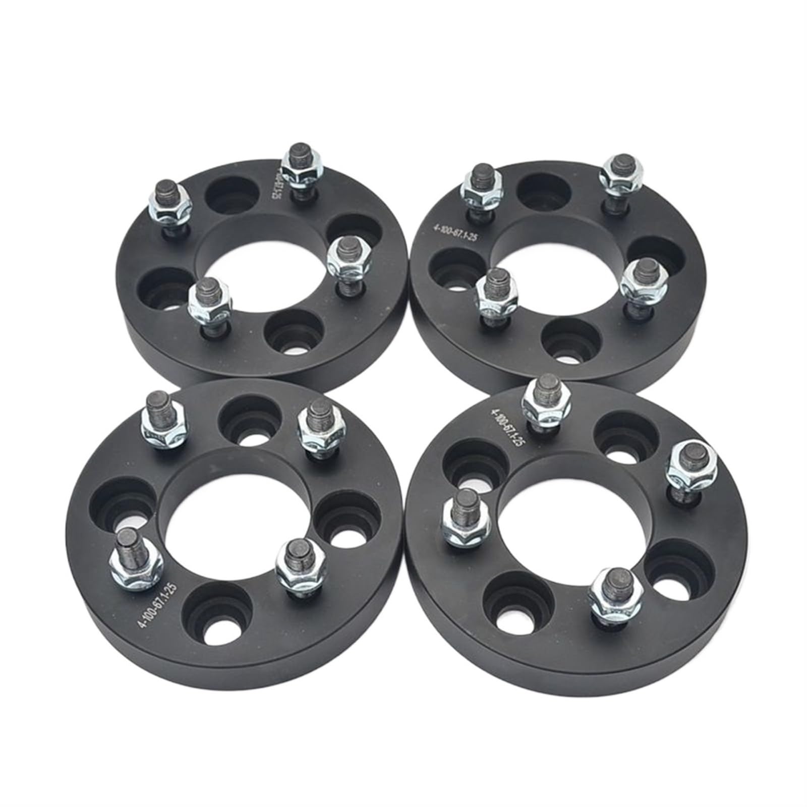 Yurefax 4 STÜCKE 4x100 25mm Hubcentric 67,1mm Aluminium Rad Spacer Adapter 4 Lug Spurverbreiterung-Kit von Yurefax