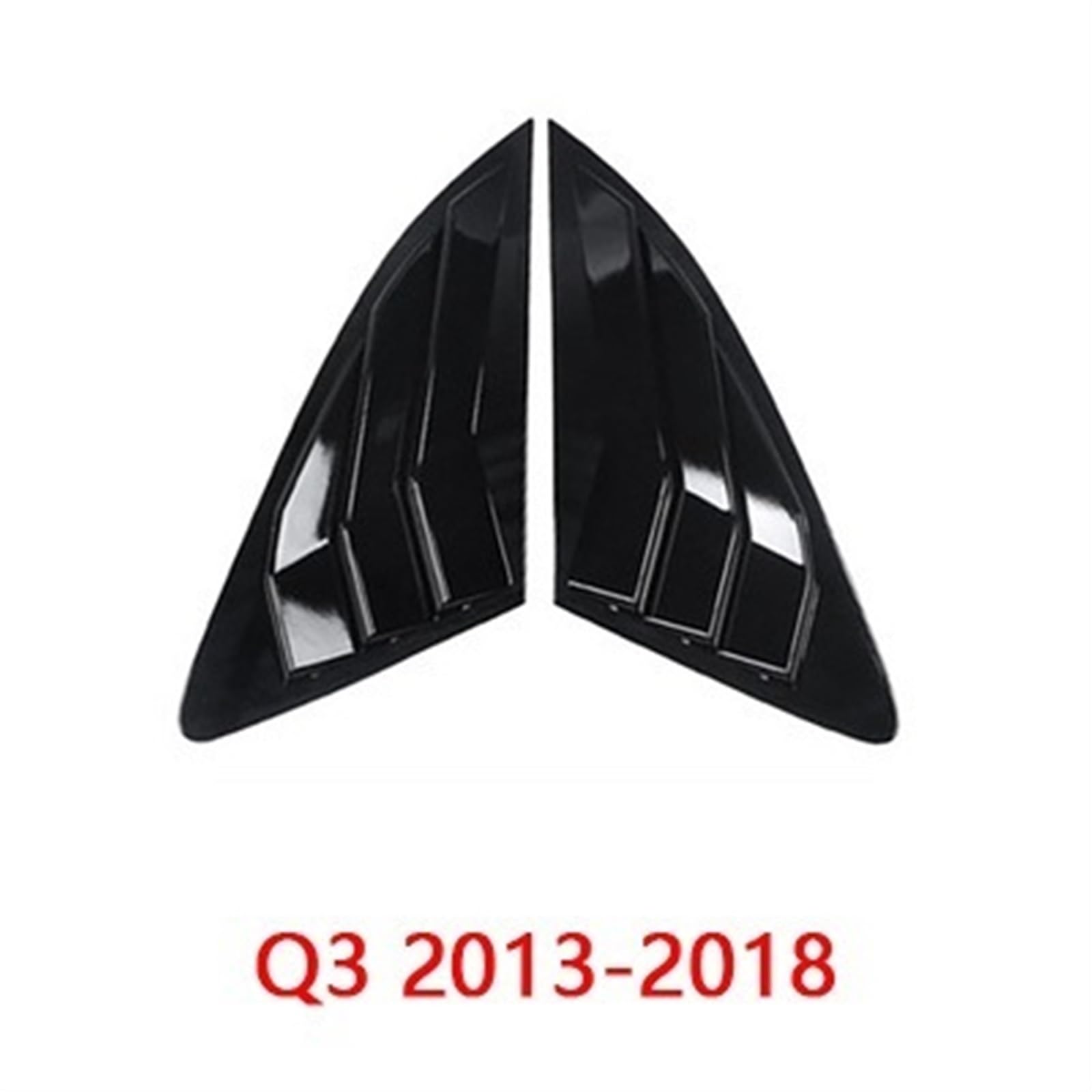 Yurefax Auto Styling Heckscheibe Dreieck Panel Zierleisten Dekoration Abdeckung Fensterläden Rahmen Aufkleber, for Audi, for Q3 Q5 Auto Außenzubehör Seitenschlitze Auto(A Black) von Yurefax