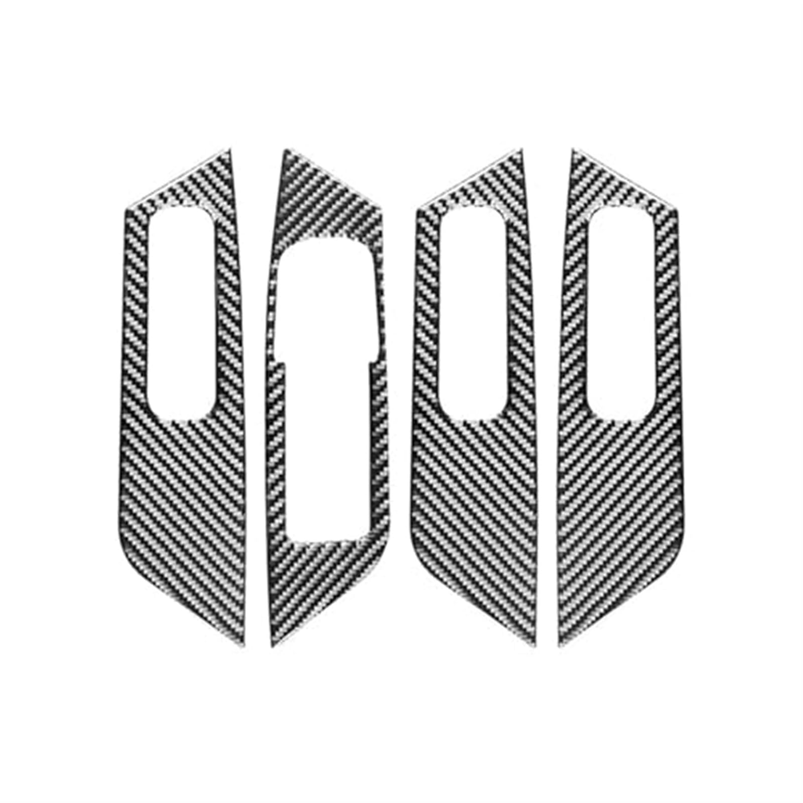 Yurefax Fensterheber-Schalttafel-Abdeckung, Verkleidungsaufkleber aus Kohlefaser, for Skoda, for KODIAQ, 2017–2021 Zubehör Verkleidung für Schalthebel von Yurefax