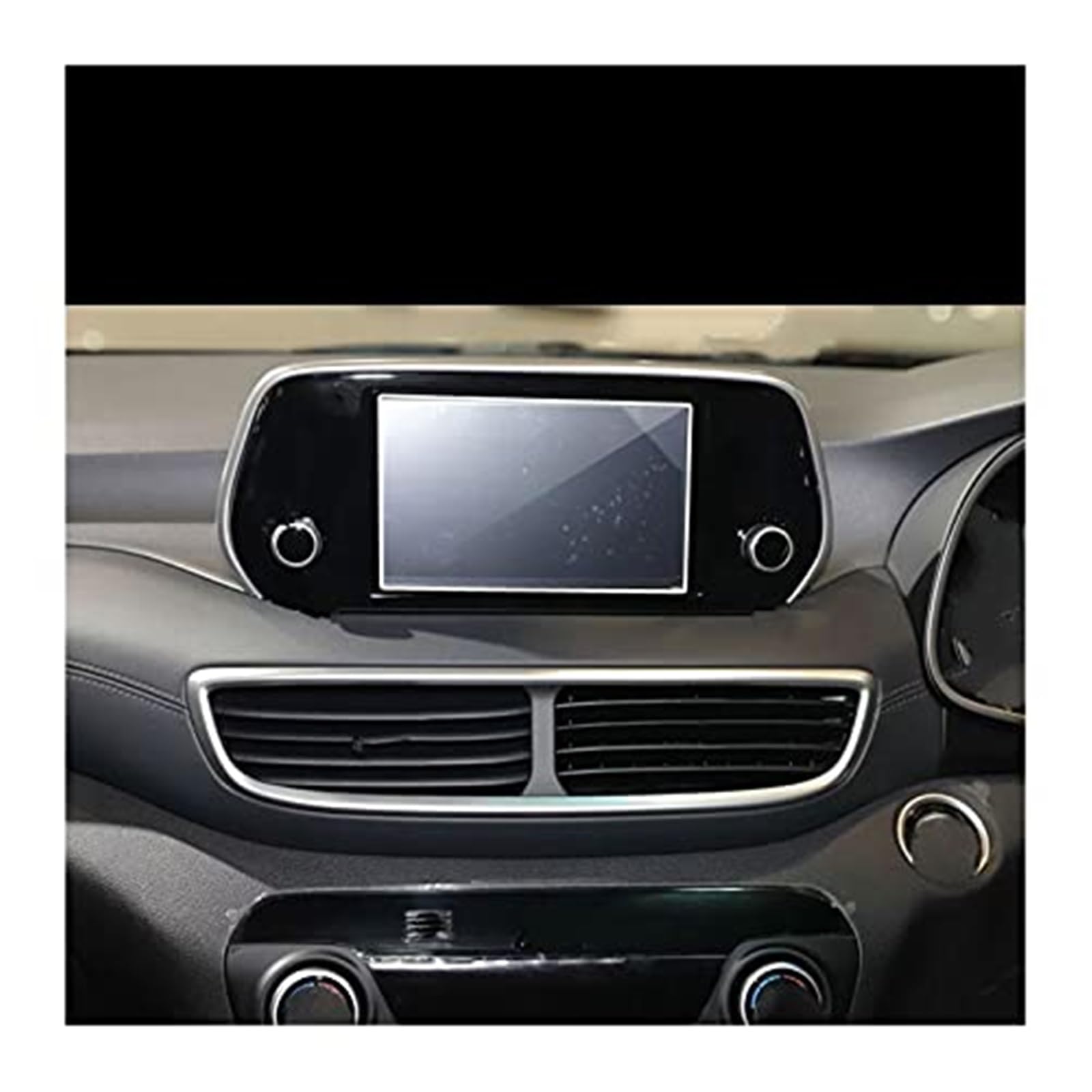 Yurefax Instrumenten-Displayschutz, for Hyundai, for Tucson 2019, Auto-Schutzfolie aus gehärtetem Glas, Navigations-Schutzfolie, LCD-Bildschirm-Schutzfolie, gehärtetes Glas Displayschutz aus Glas(BLAC von Yurefax