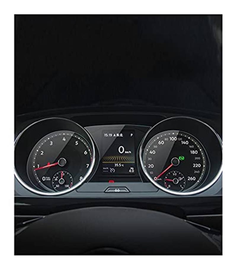 Yurefax Instrumenten-Displayschutz, for Tiguan, for L 2017–2019, Armaturenbrett-Schutzfolie, Display-Navigationsaufkleber, 3 Stück/Set, Schutzfolie aus gehärtetem Glas Displayschutz aus Glas von Yurefax