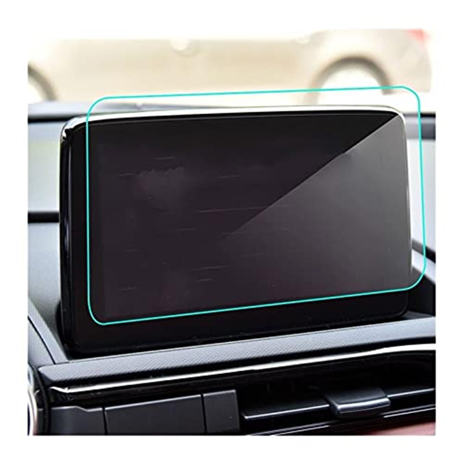 Yurefax Instrumenten-Displayschutzfolie, for Mazda, for CX-3 CX-4 MX-5 2016 2017 2018 2019, Auto-GPS-Navigationsmembran, gehärtetes Glas, Displayschutzfolie aus gehärtetem Glas Displayschutz aus Glas von Yurefax