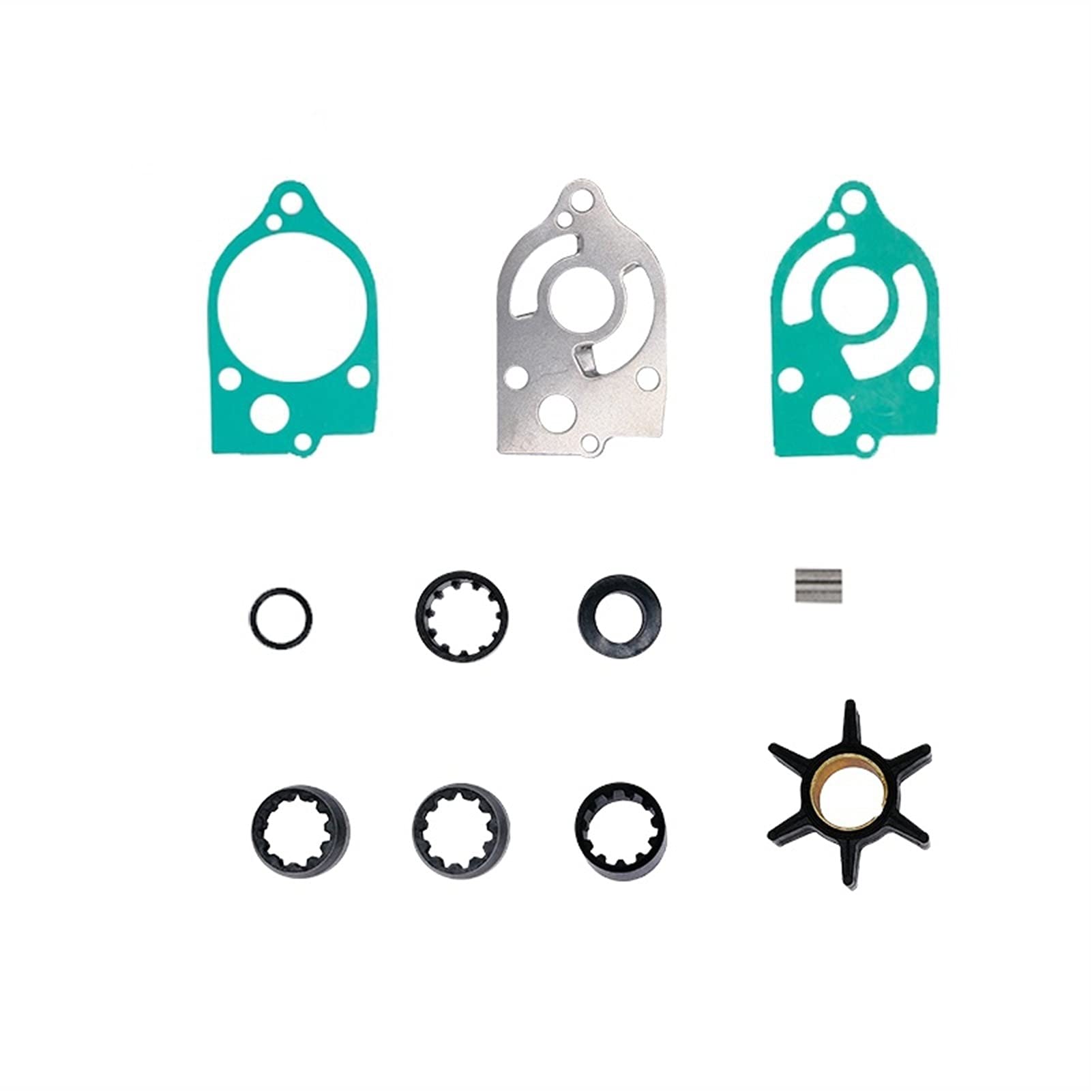 Yurefax Marine-Impeller-Wasserpumpe 30–70 PS Außenbordmotor 18–3207 47–89983Q1 47–89983T2 Laufrad-Reparatursatz von Yurefax