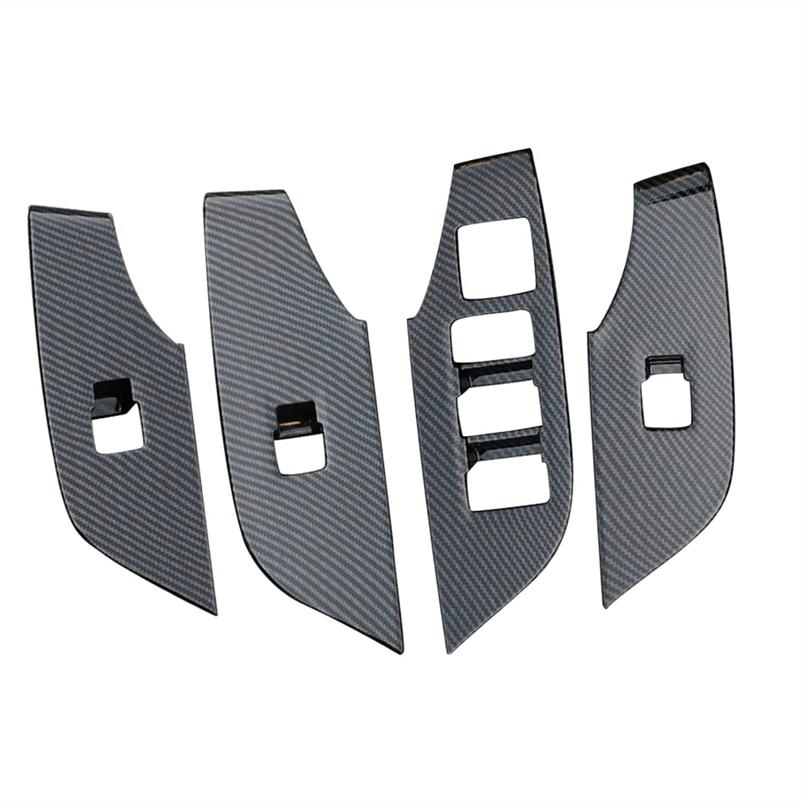 Yurefax RDH Carbon Look, for Toyota, for RAV4, Xa50 2019 2020 Innenzubehör Fensterglasplatte Armlehne Schalter Knopfabdeckung Aufkleberverkleidung Zierleiste für Autofensterschalter(Carbon RHD) von Yurefax