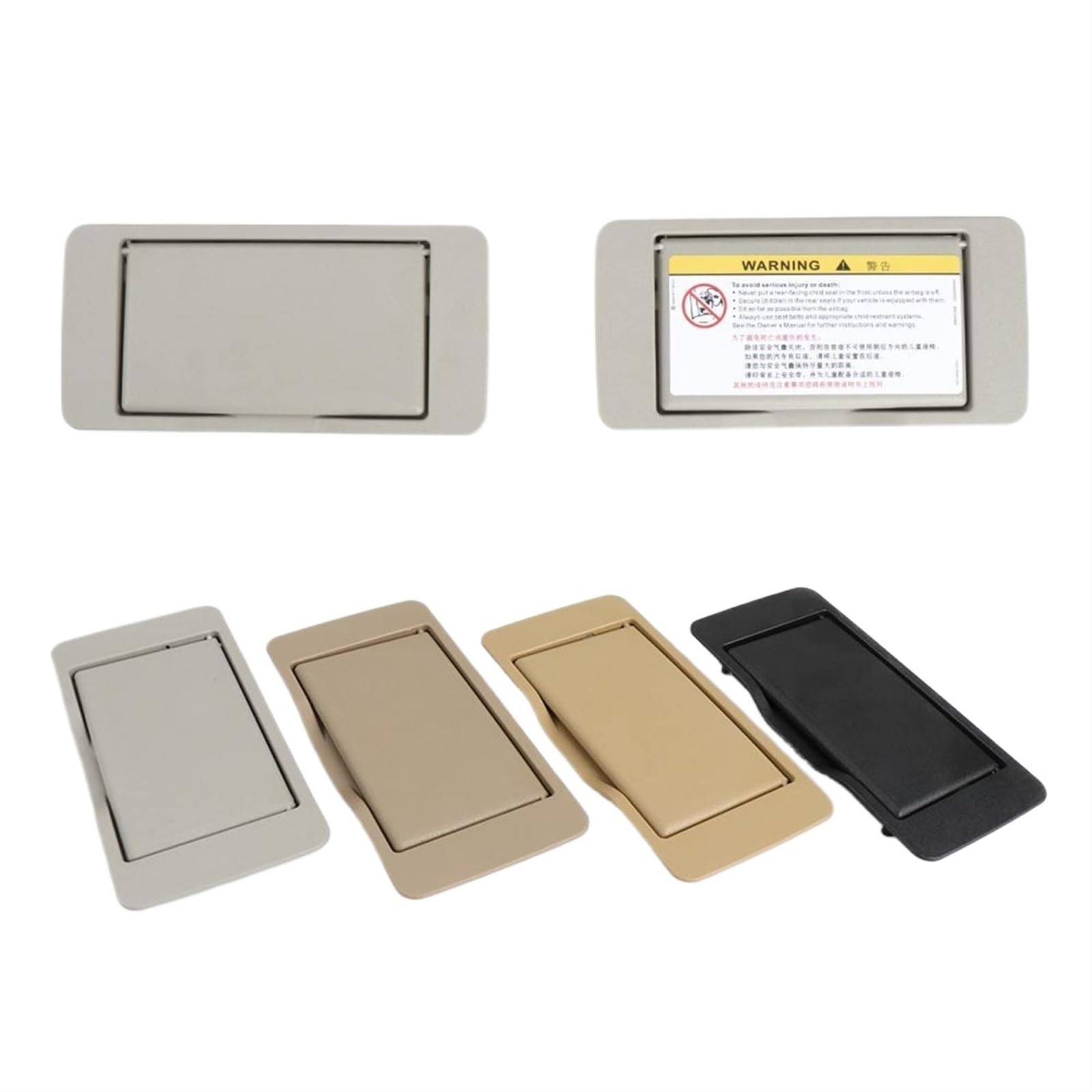 Yurefax for Mercedes-Benz, W203 Sonnenblende Schattenspiegel Make-up Kosmetikabdeckung Schwarz Grau Gelb Beige Farbe, for C-KLASSE A2038102110 Schminkspiegel mit Sonnenblende(Gray Left) von Yurefax