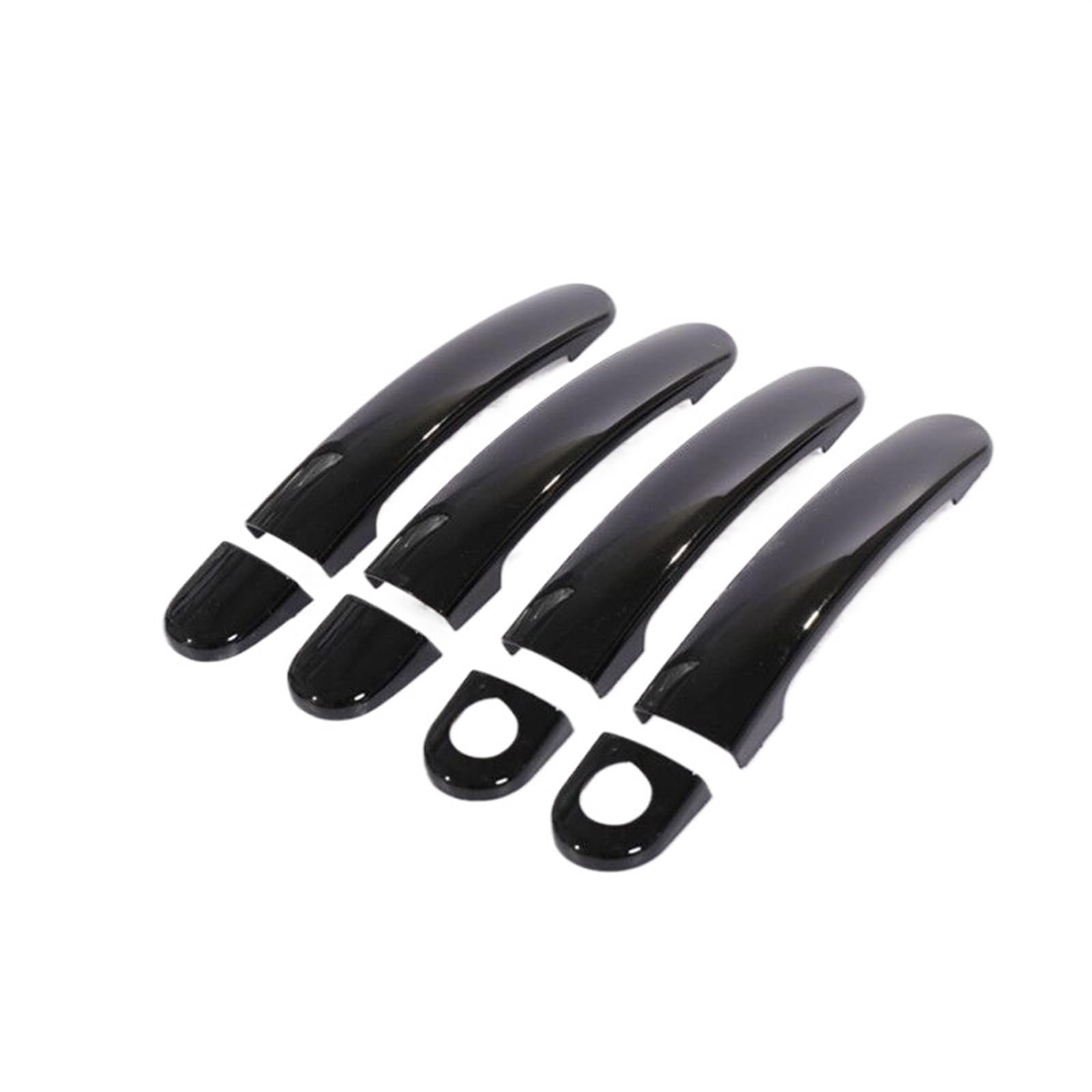 Yurefax for Seat, Ibiza 2009-2017 Schwarz Chrom Autotürgriffblenden Auto Styling Zubehör Aufkleber Türgriffverkleidung(Black 2 Keyholes) von Yurefax