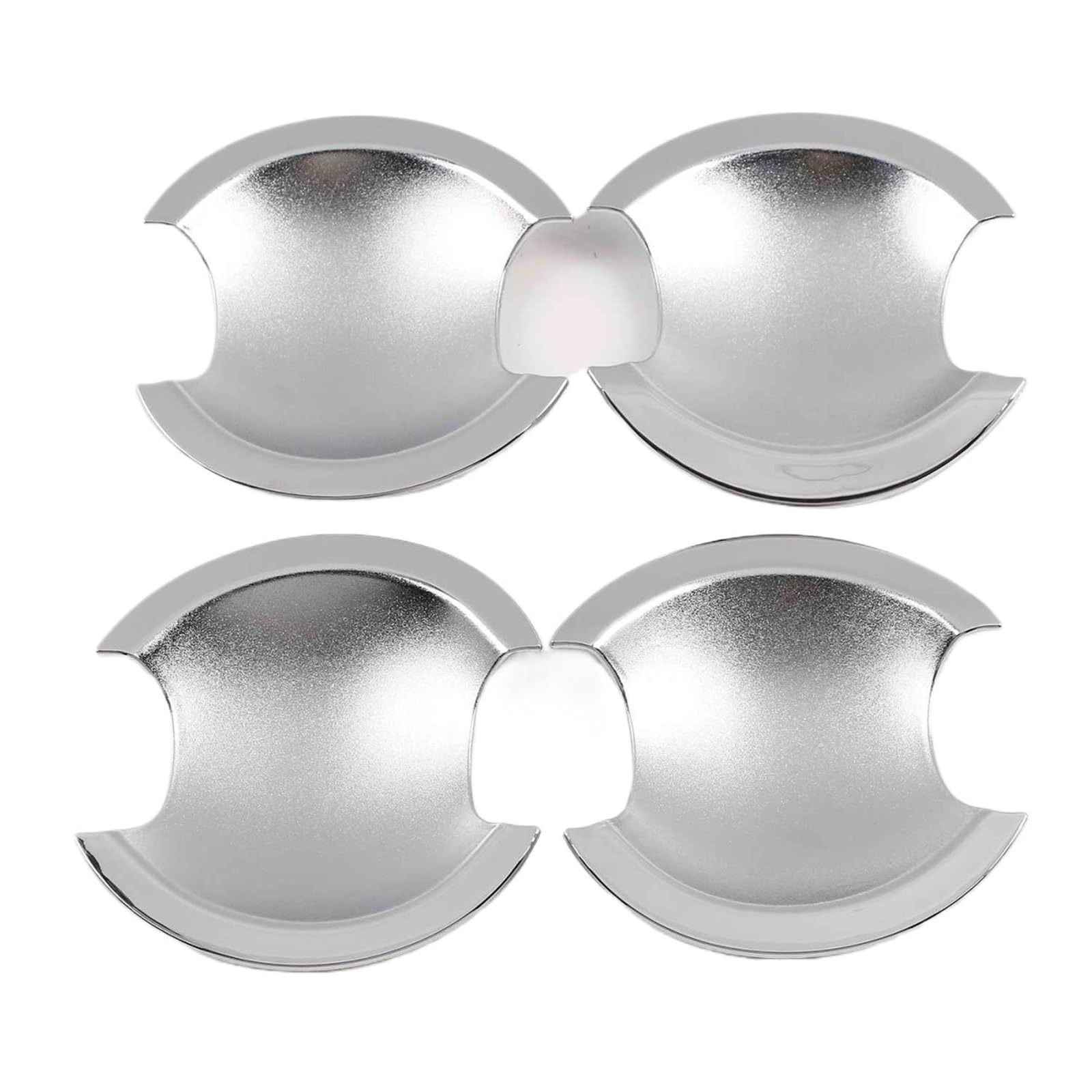 Yurefax for Toyota, Camry XV50 2012 2013 2014 2015 2016 2017, Kohlefaser-Chrom-Autotürgriffabdeckung, Zieraufkleber, Styling-Zubehör Autotürgriffkappe(Silver Bowl) von Yurefax