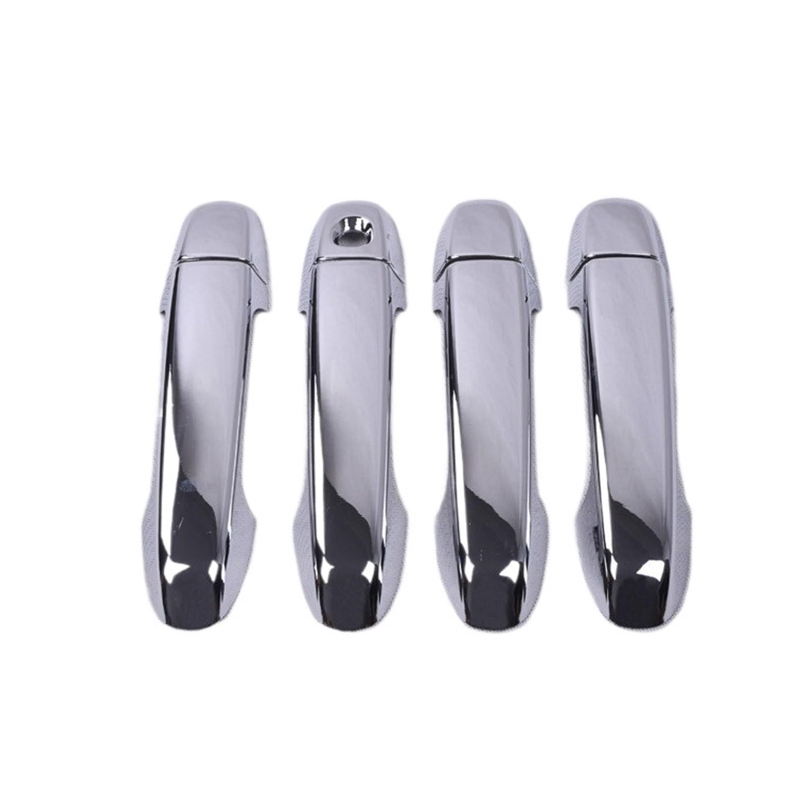 Yurefax for Toyota, Camry XV50 2012 2013 2014 2015 2016 2017, Kohlefaser-Chrom-Autotürgriffabdeckung, Zieraufkleber, Styling-Zubehör Türgriffverkleidung(Silver Door Handle) von Yurefax