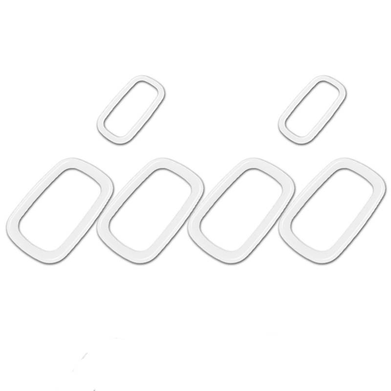 for BMW, for Mini, Countryman Cooper S F60 JCW Autoinnenraumaufkleber Luftauslass modifizierter dekorativer Rahmen Auto-Styling Autozubehör Interieurleisten(White 6 Pcs) von Yurefax