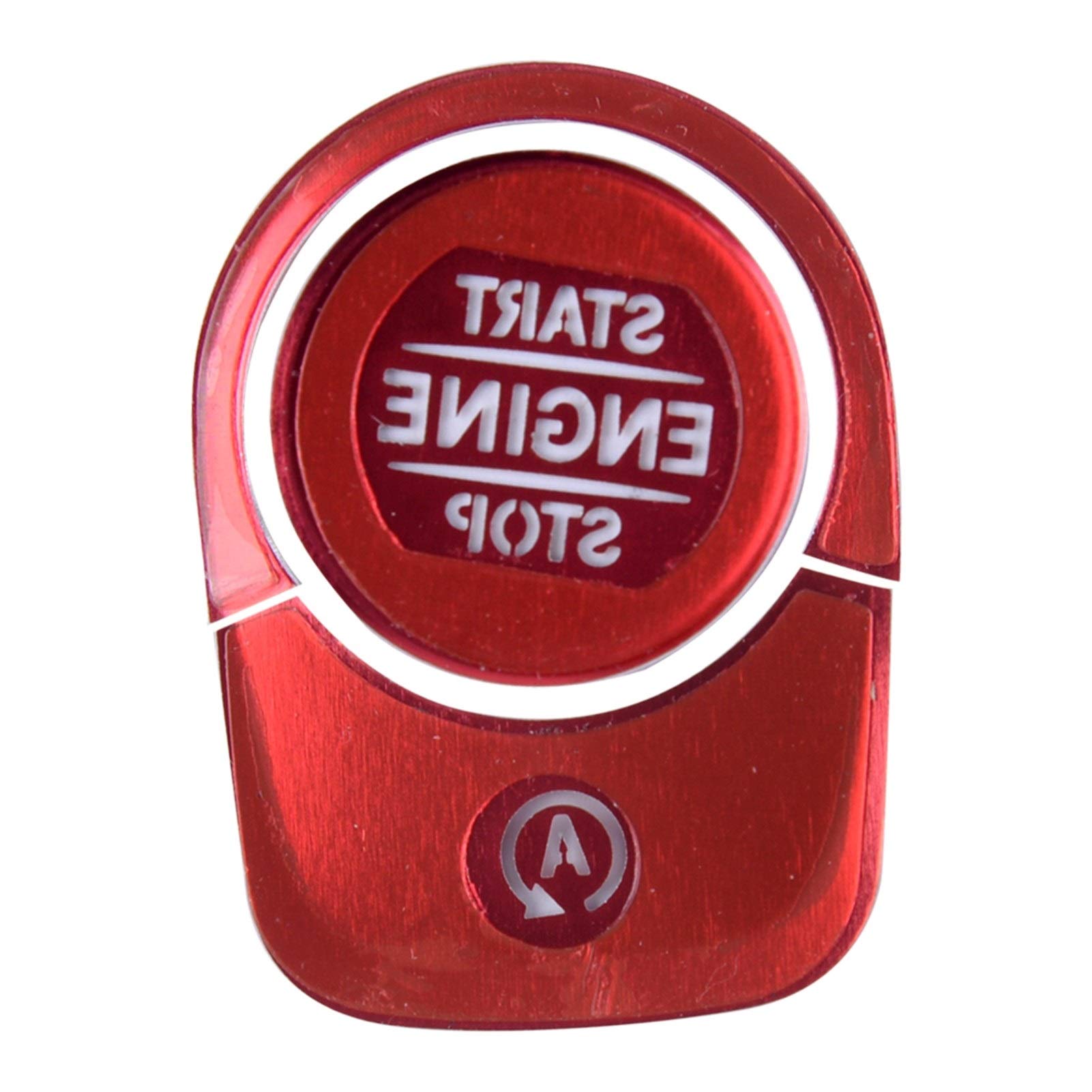 for Benz A-Klasse A220 W177 2019 Rotmetallautomotor Start Stop Button Schalter Aufkleber Abdeckkappe Interieurleisten von Yurefax