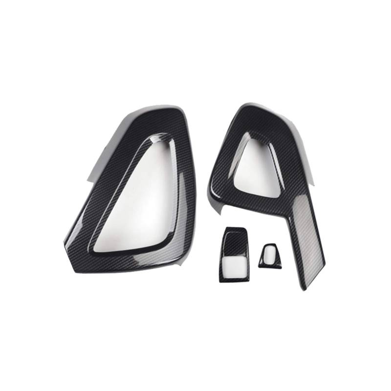 for Mercedes, for Smart, 451 Fortwo Auto-Innenleisten Dekorationsaufkleber ABS 3D-Aufkleber Kohlefaserfarbe Interieurleisten(1.0 Door armrest) von Yurefax