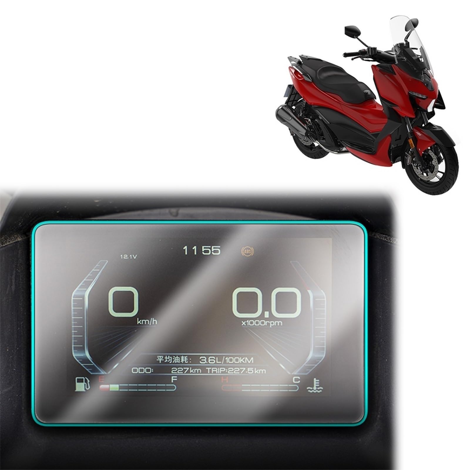 for Zontes, for ZT310-M ZT310M ZT-310-M ZT-310M, Motorradzubehör Cluster Kratzschutzfolie Displayschutzfolie Instrument Motorrad-Armaturenbrett-Displayschutz von Yurefax