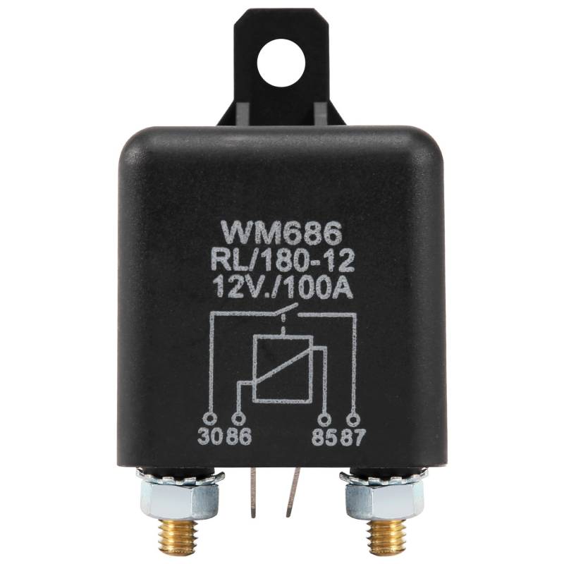 Yurhuit 12V 100Amp 4-Pin Schwer Pflicht EIN/Aus Schalter Split Charge Relay Für Auto Boot Van Schwarz von Yurhuit