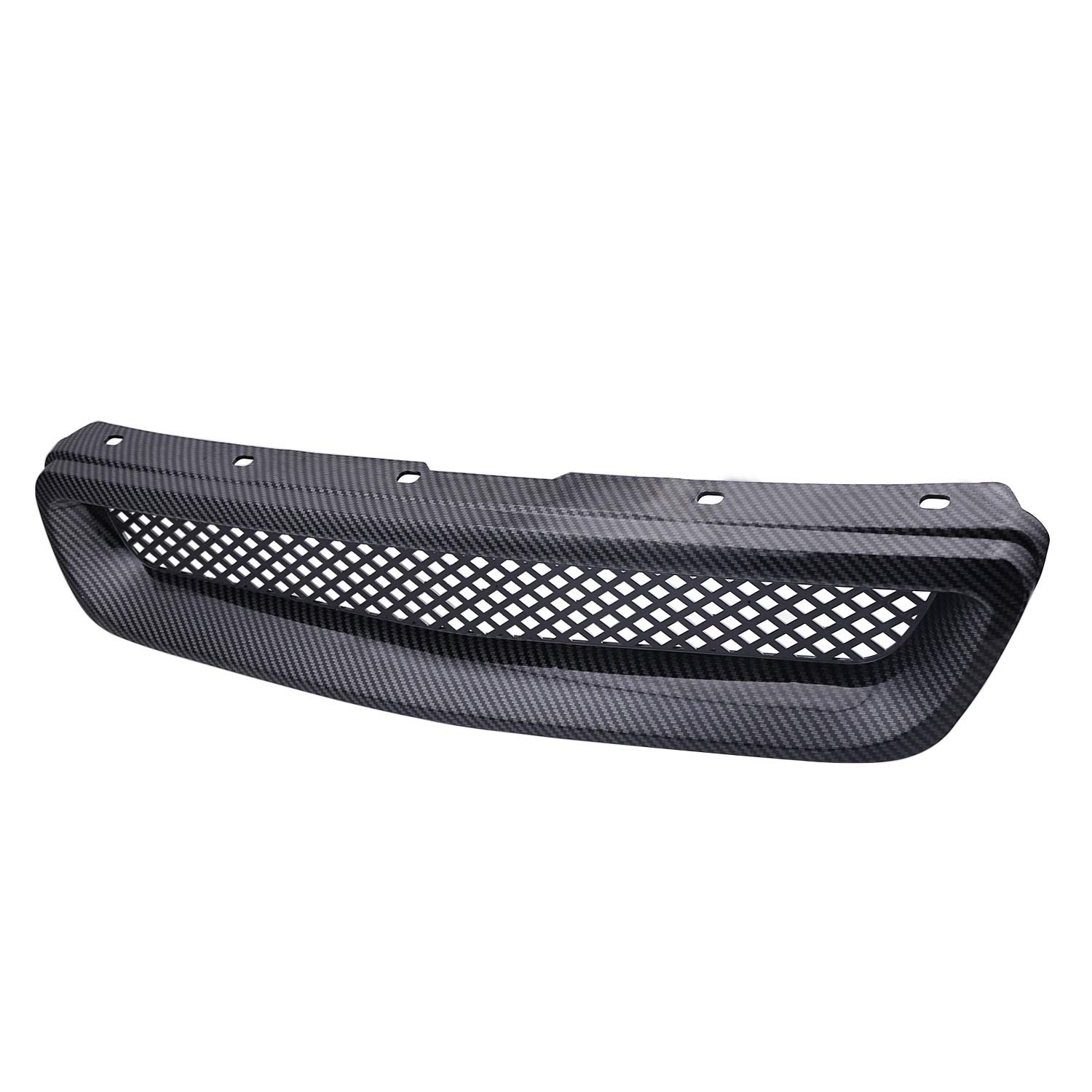 Yurhuit Auto Kohle Faser Gewebe ABS Front Haube KüHler Grill Grill für 96-98 / EK JDM Typ R. von Yurhuit