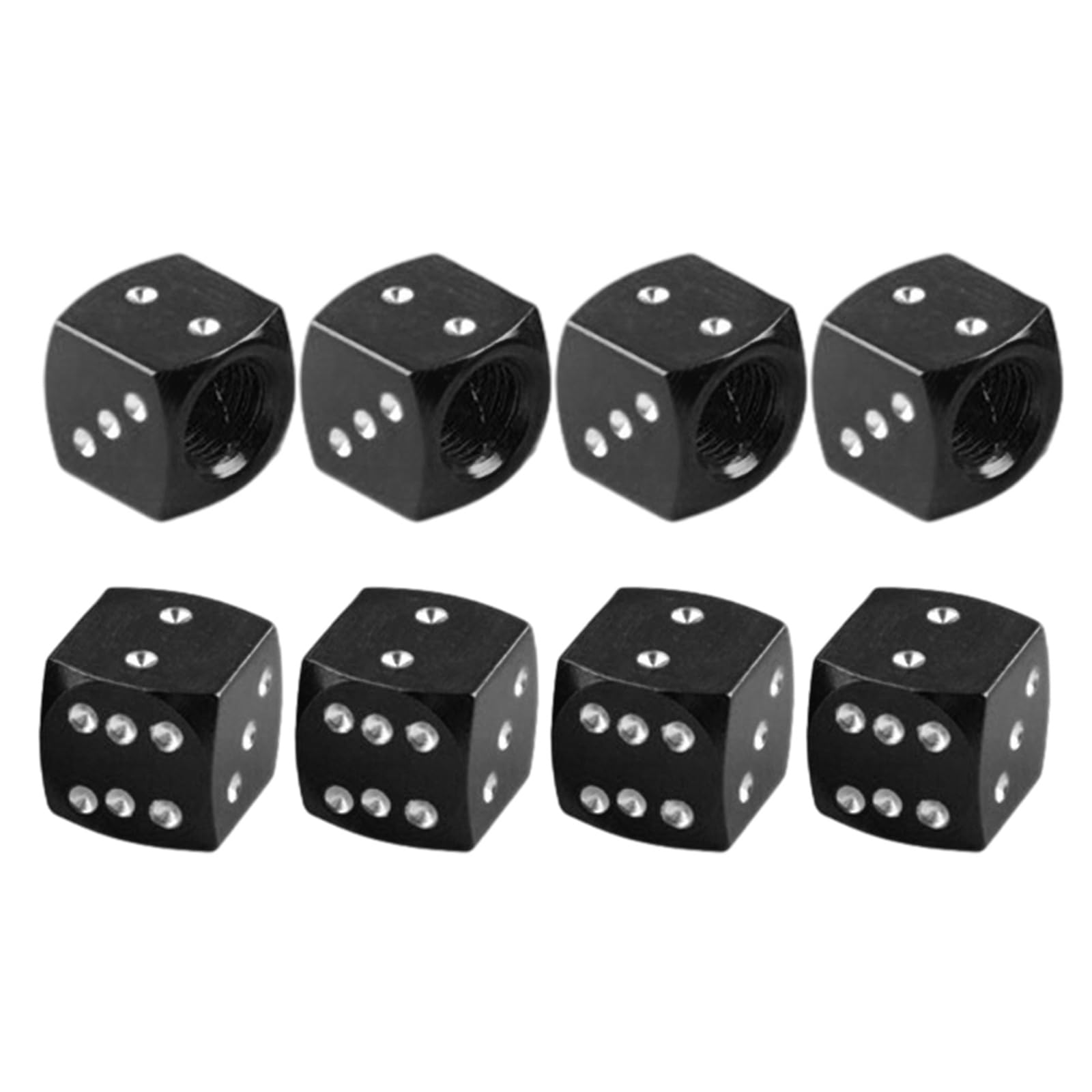 8pcs Radreifenventile Kappenstammabdeckungen Aluminium Dices Auto SUV Motorradfahrradradstamm Luftventile Kappen Kappen von Ywmsfl