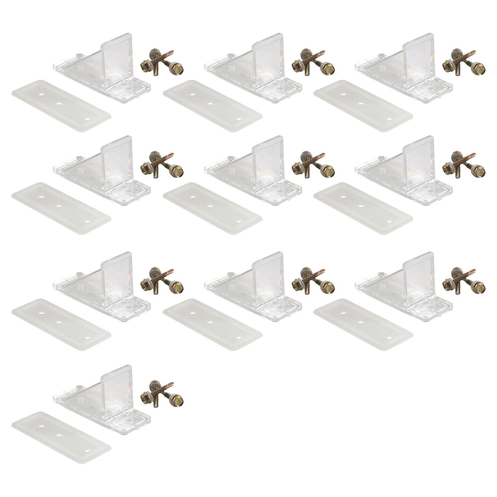 Ywmsfl 10pcs Polycarbonat Schneebehälter Guard Kits Für Metalldächer Mit Perfektsdichtung Und Installationsschraube von Ywmsfl