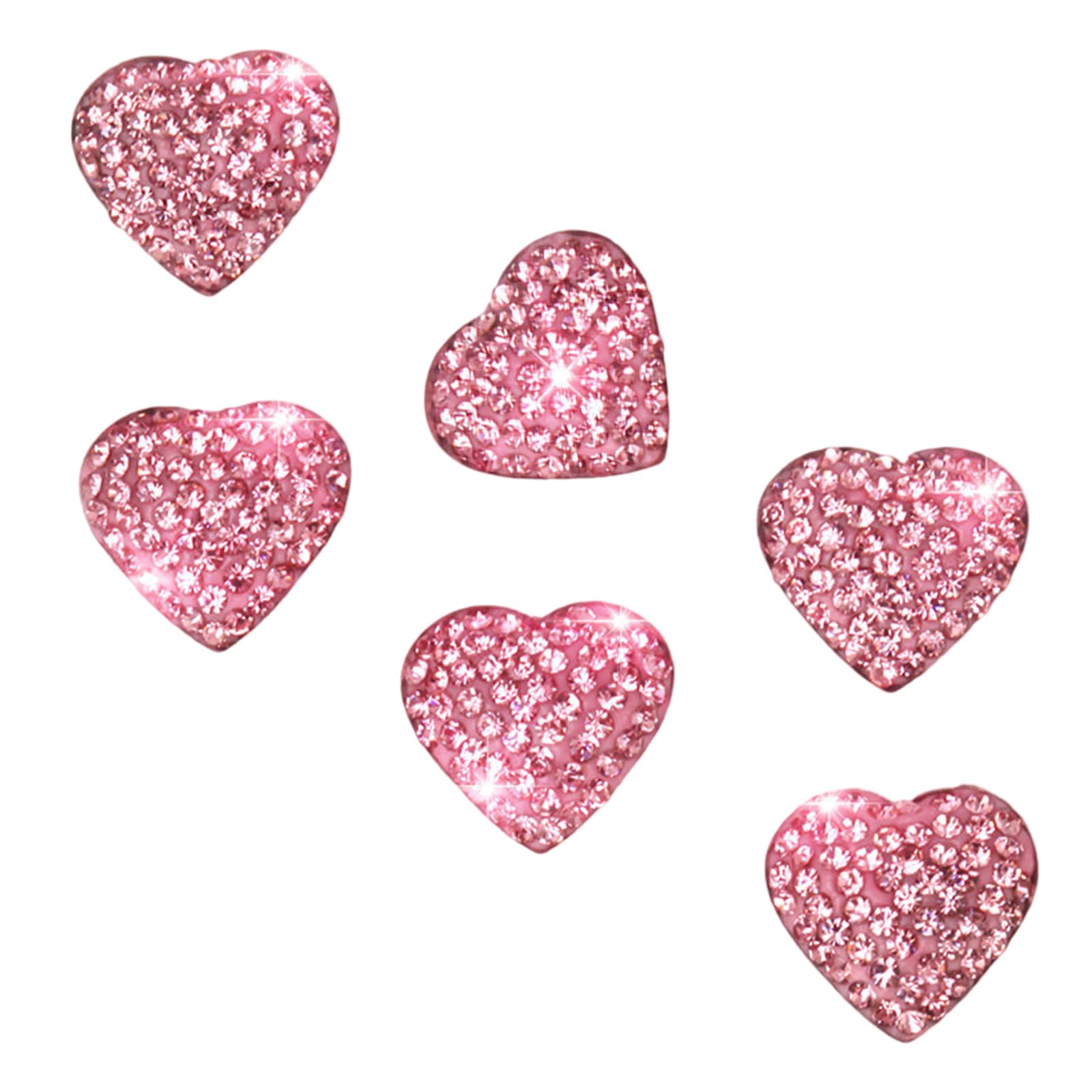 Ywmsfl 6PCS Crystal Heart Form Car Innenaufkleber Fahrzeugdekorationen Für Personalisierung des Stylings von Ywmsfl