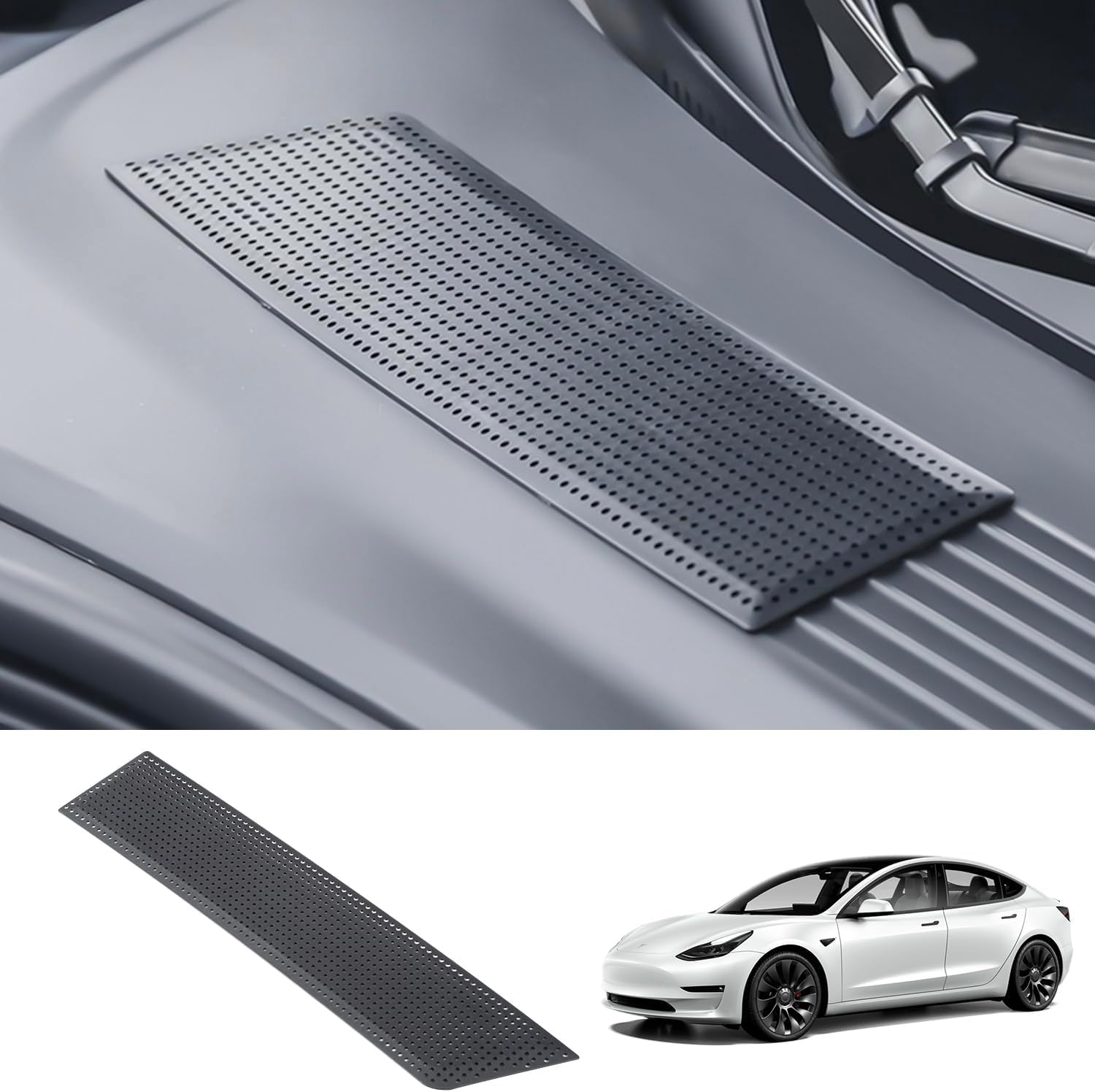 Ywooon Air Inlet Protect Deckung für Tesla Model 3 Highland Air Intake Entlüftungsgrill Cover Innenzubehör, Schutzabdeckung Modifikation Zubehör für Tesla Model 3 Highland von Ywooon